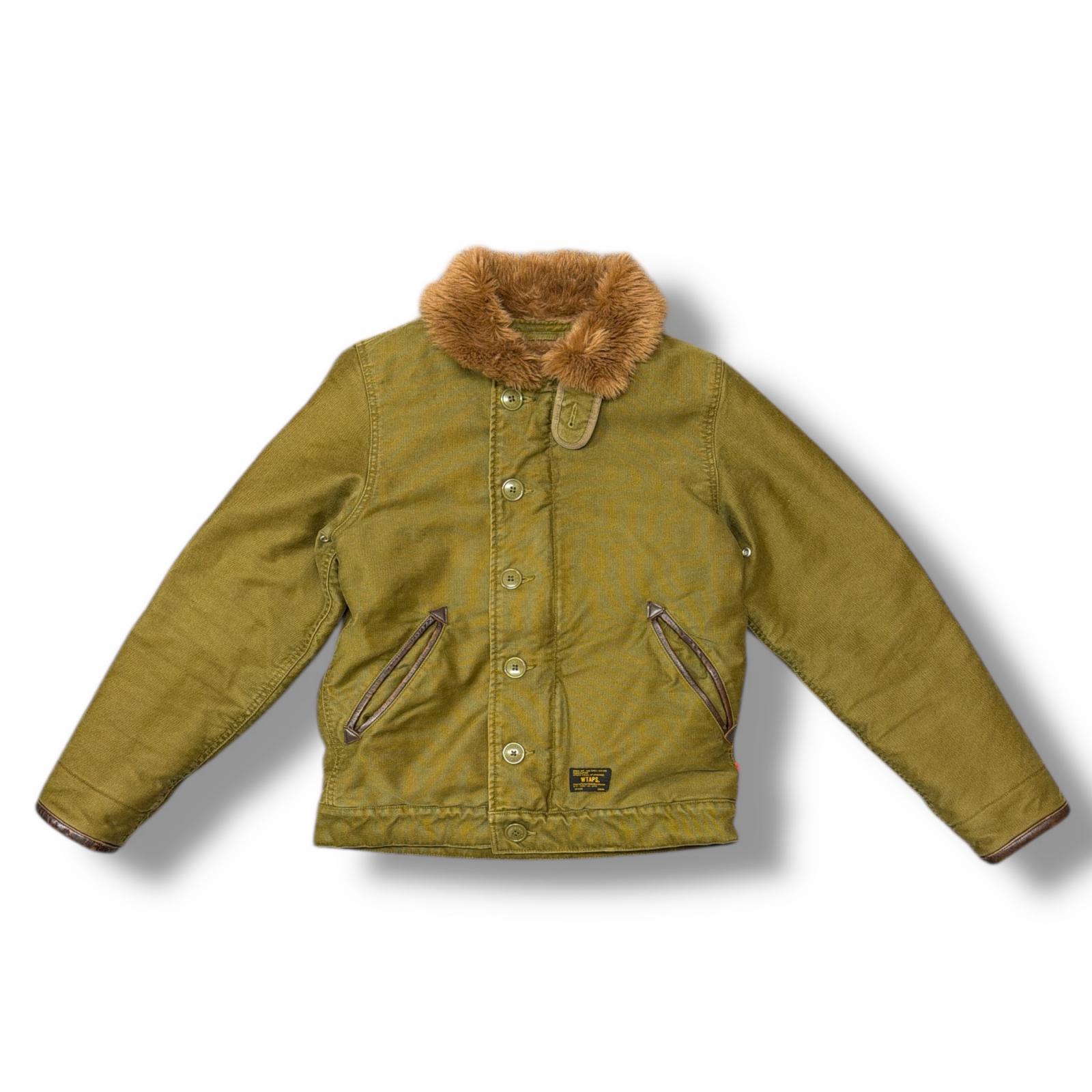 WTAPS・ダブルタップス 15AW N1上衣 物質の状態A 甲板上衣 吊りひも 差し交わす 152GWDT-JKM03 大きさ1 オリーブ メンズ （2564M）【中古】