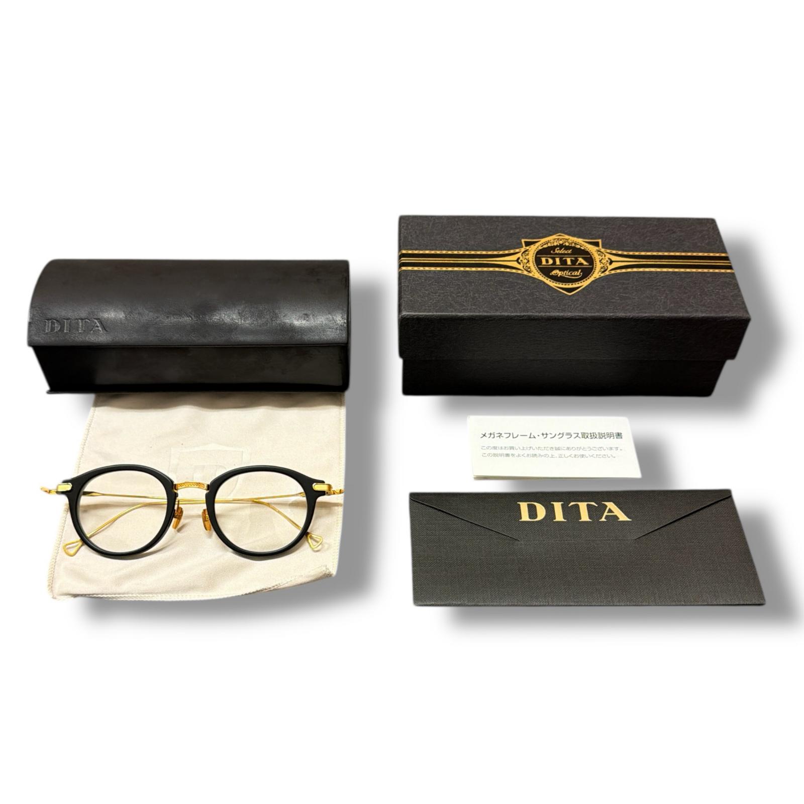 DITA・ディタ EDMONT 状態A エドモント サングラス 眼鏡 メガネ DRX-2067 ブラック メンズ （2318M）【中古】