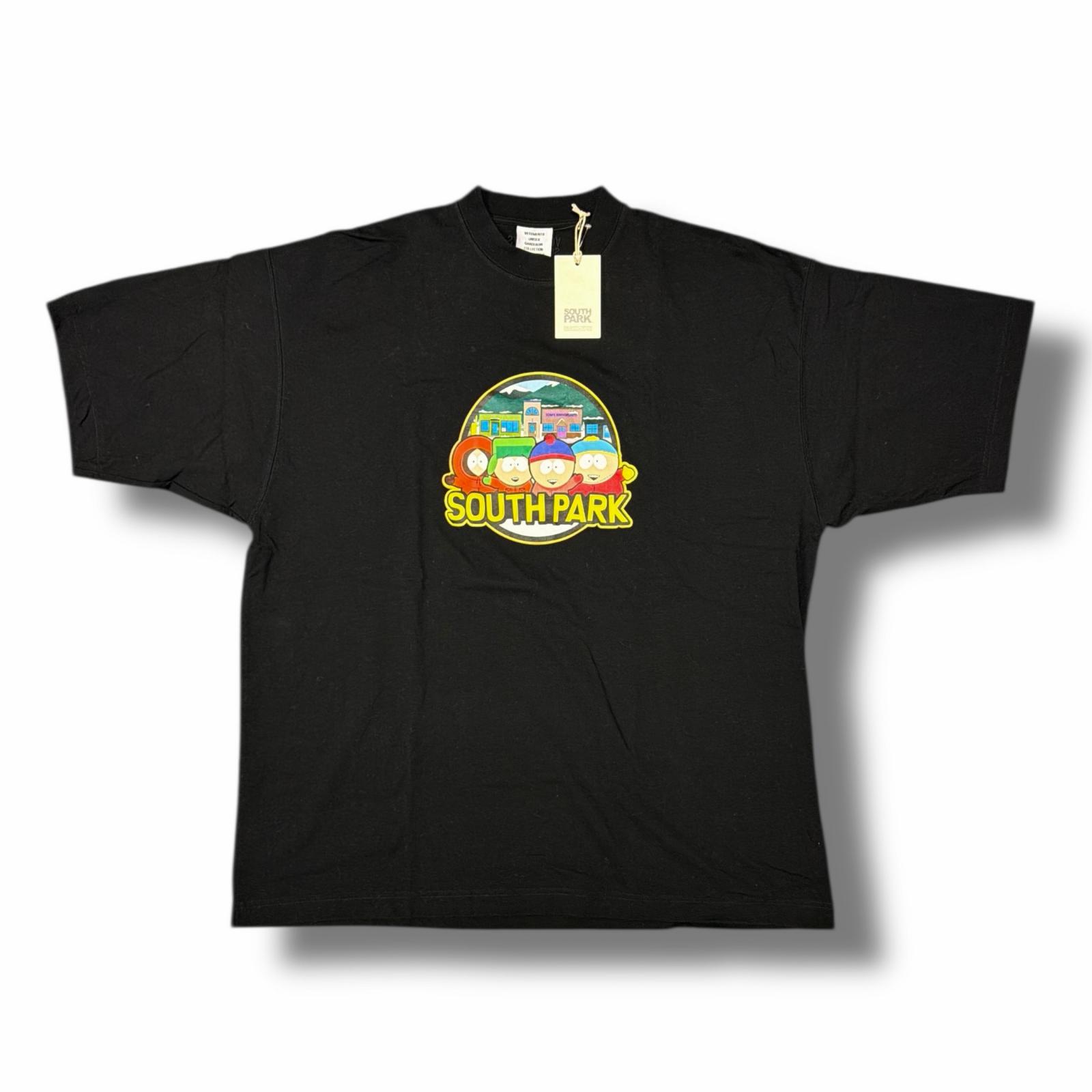 VETEMENTS・ヴェトモン 25SS SOUTHPARK OVERSIZED T-SHIRT 状態A サウスパーク オーバーサイズTシャツ 半袖カットソー サイズXS ブラック ユニセックス （2718M）【中古】