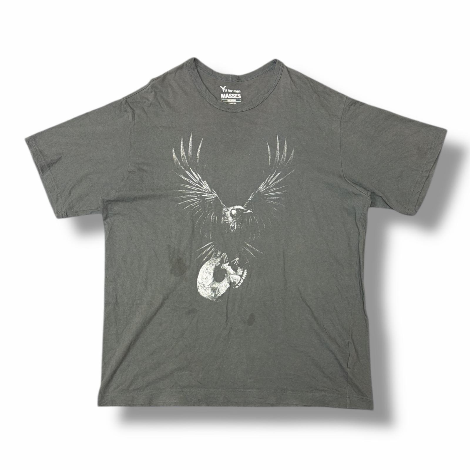 Y’s for men・ワイズフォーメン × MASSES・マシス T-SHIRT ”GRAB” 状態A プリント Tシャツ カットソー コラボ MP-T73-998 サイズM グレー メンズ (2892M)【中古】|買取MOTTO 店