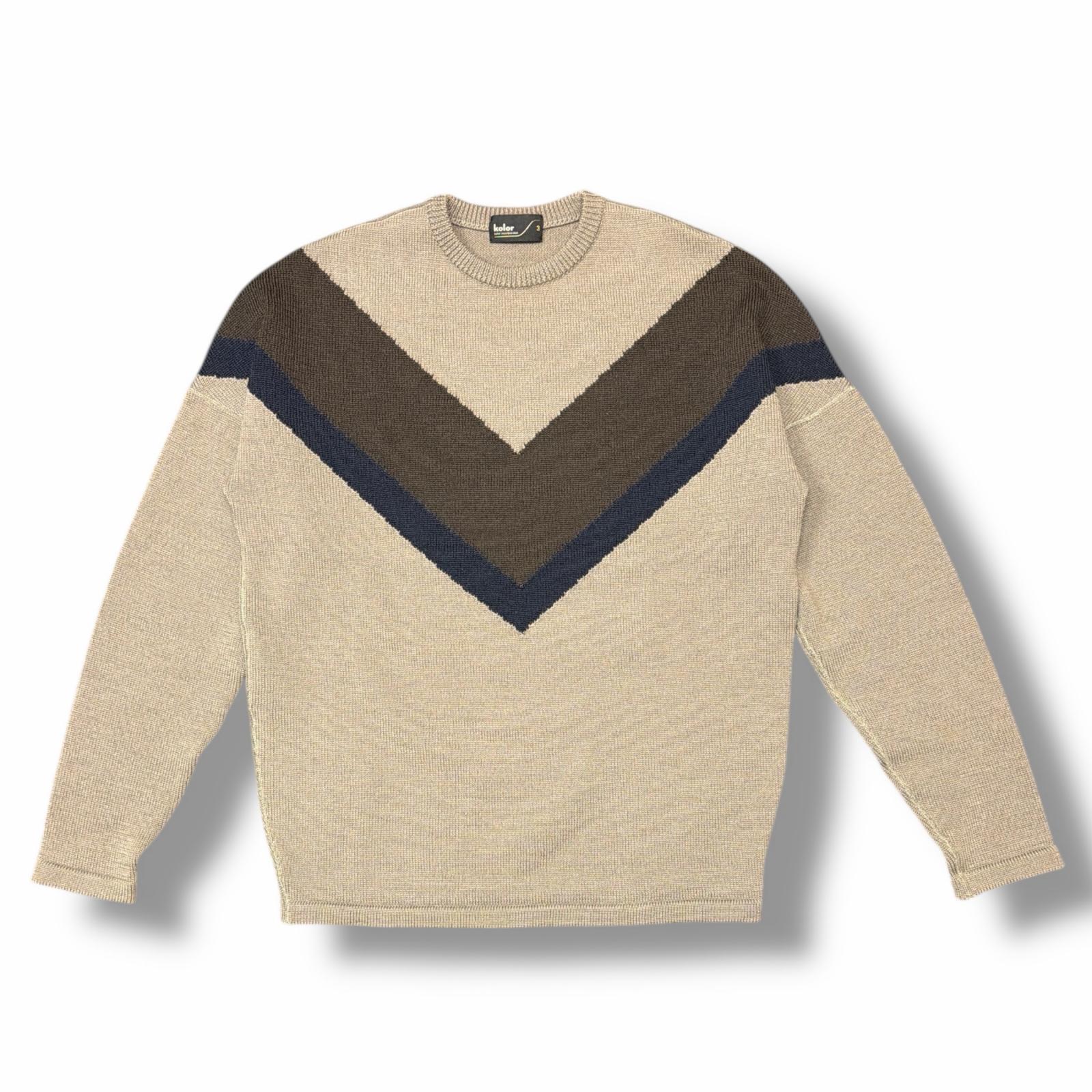 楽天市場】kolor カラー 17AW ブラウン 裾切替ローゲージケーブル