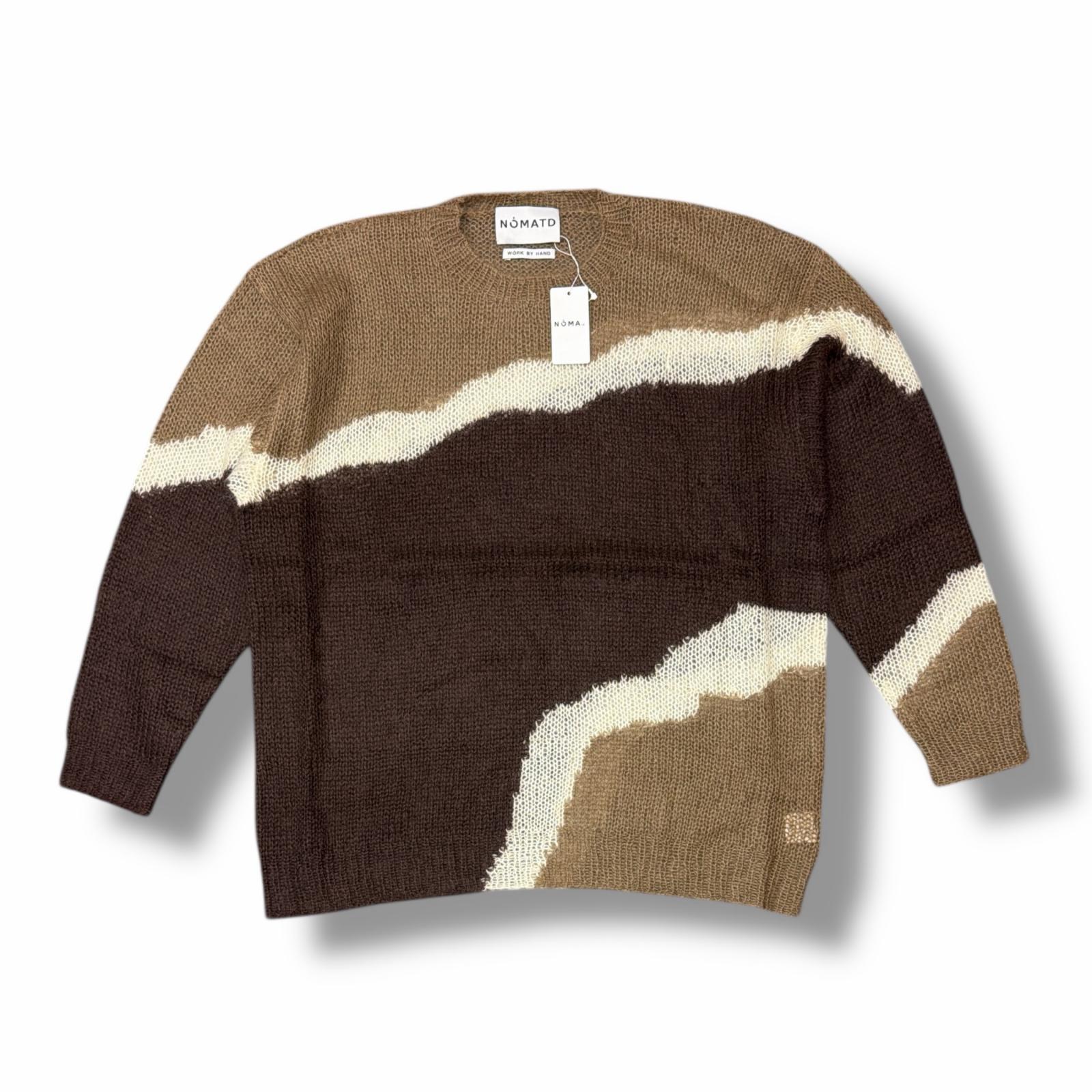 未使用 NOMA t.d.・ノーマティーディー 24AW Hand Knitted Mohair mix Sweater 状態SS モヘヤ混 ニット セーター N38-KN02 サイズ3 ブラウン メンズ （3856M）【中古】