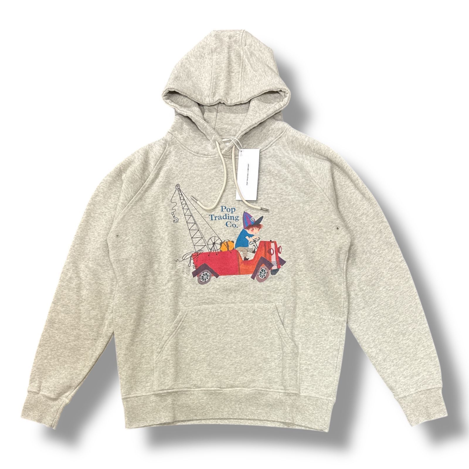 未使用 Pop Trading Company・ポップトレーディングカンパニー 24SS Fiep Pop Hoodie Sweat 状態SS フィーブポップフーディースウェット パーカー POPSS24_01-013 サイズL グレー メンズ （81848A5）【中古】