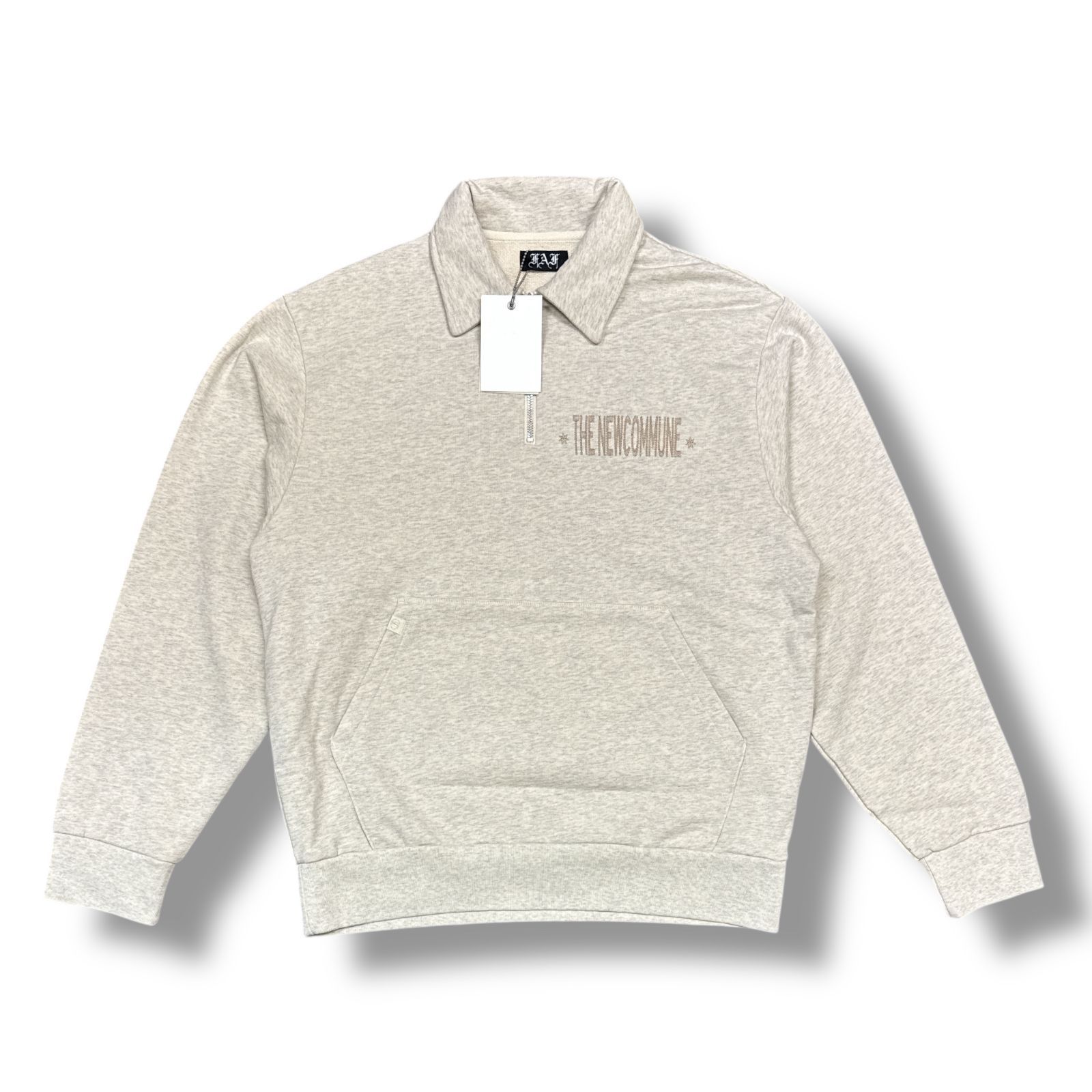 未使用 FAF(Fake As Flowers)・エフエーエフ(フェイクアスフラワーズ) HALF ZIP SWEAT TOPS 状態SS ハーフジップスウェット トレーナー 002341202 サイズ3 グレー メンズ (95202A5)【中古】