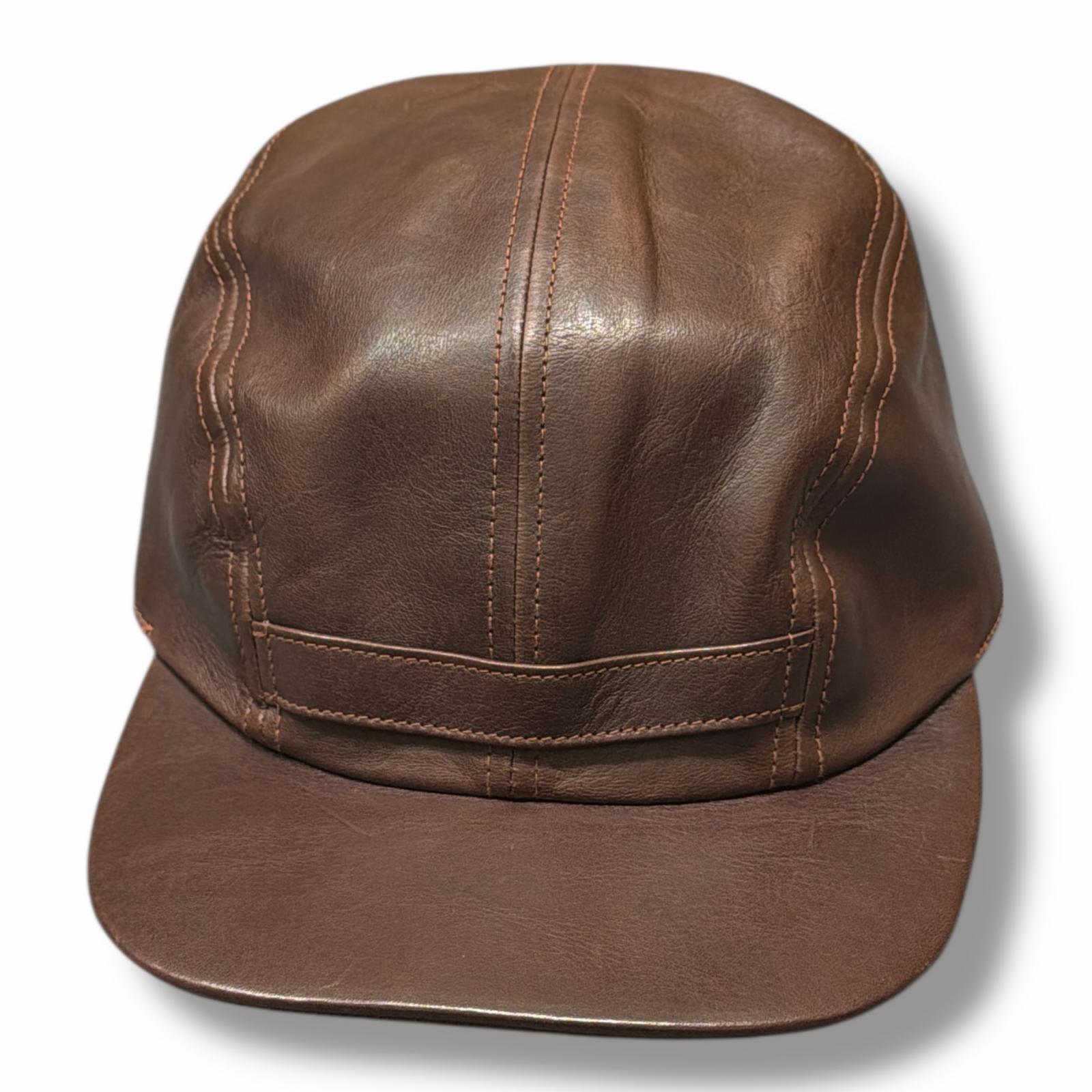 At Last ＆ Co・アットラスト SPORTS CAP 状態A ホースハイド レザー スポーツ キャップ 帽子 サイズ7 1/2 ブラウン メンズ （4034M）【中古】｜買取MOTTO　店