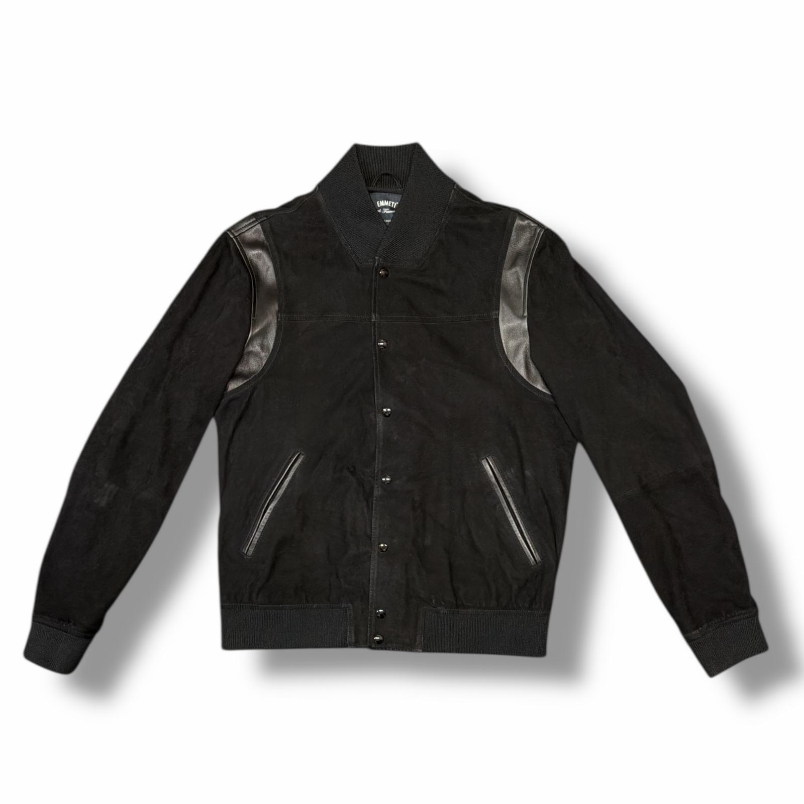 EMMETI・エンメティ × BEAMS・ビームス 21AW AREZZO 状態A BLOUSON SUEDE × NAPPA ブルゾン ジャケット サイズ54 ブラック メンズ (5436M)【中古】