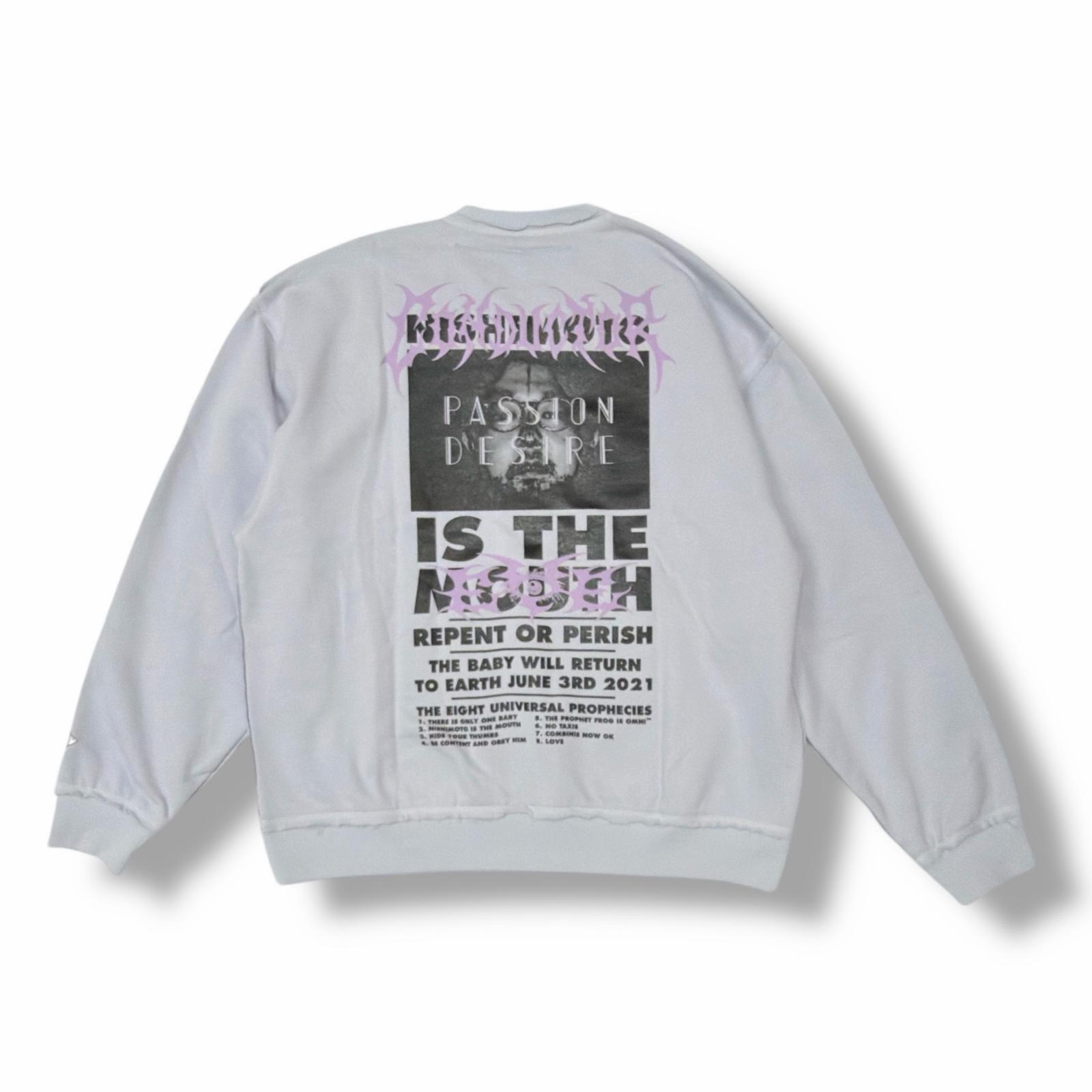 未使用 el conductorH・コンダクター 24SS COTTON CLASSIC CREWNECK SWEATER 状態SS プリント クルーネック スウェット トレーナー コラボ PD24MC05 サイズ4 ラベンダー メンズ （4573M）【中古】｜買取MOTTO　店
