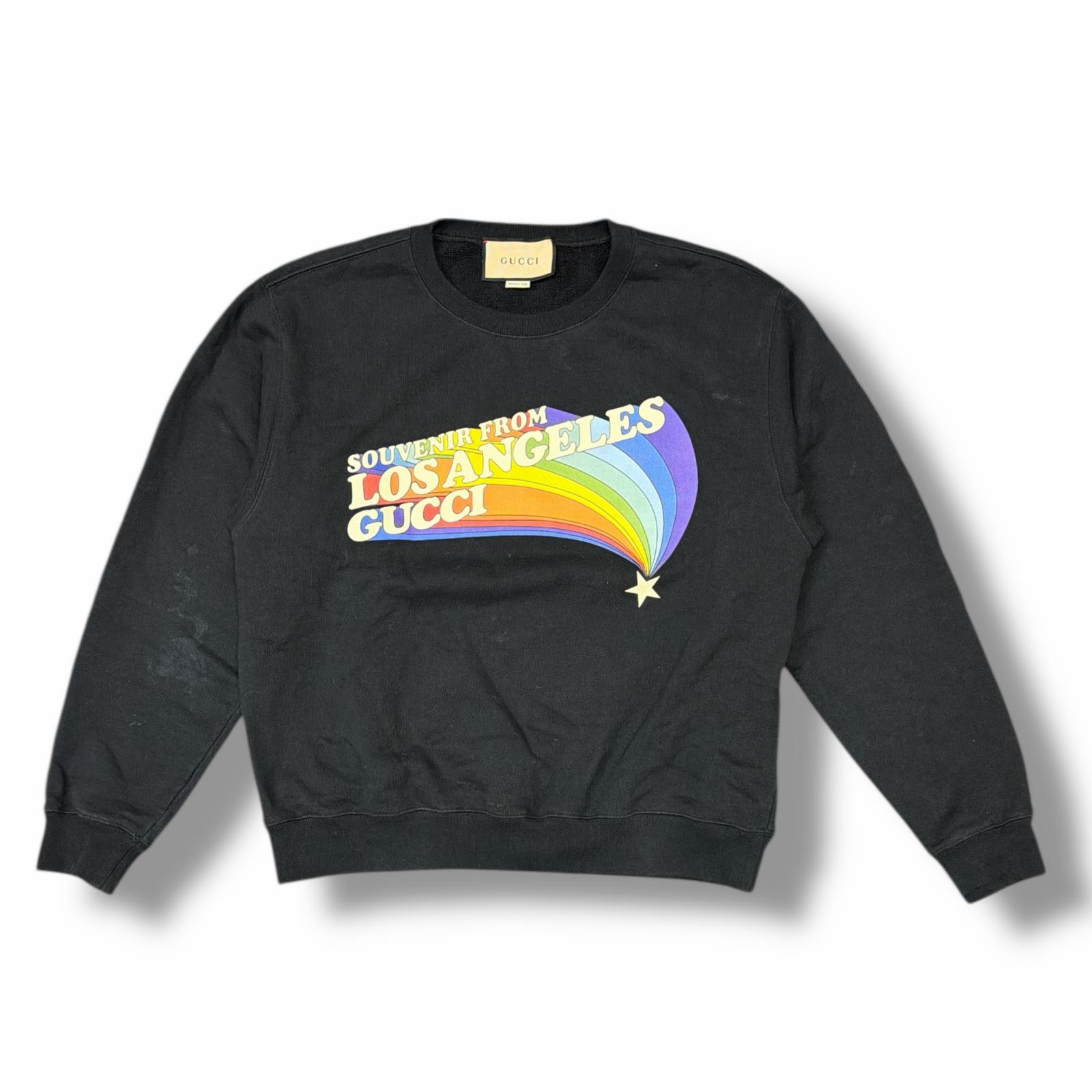 GUCCI・グッチ Stars Print Cotton Jersey Sweatshirt 状態B スタープリントスウェット トレーナー 626990 サイズXS ブラック メンズ （5562M）【中古】 20,860円