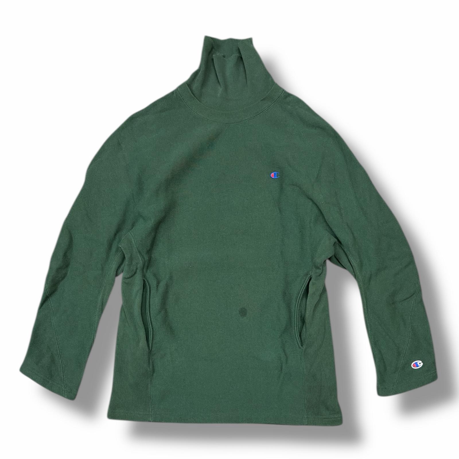 N.HOOLYWOOD・エヌハリウッド  × Champion・はやりっ子 ハイネック 流汗 物質の状態B 調教師 共同研究 C8-WO48 大きさL 緑であること メンズ （5625M）【中古】