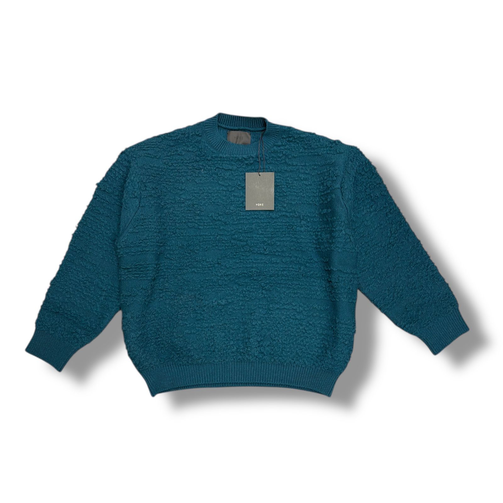 YOKE 22AW BROKEN CREWNECK SWEATER 2 ﾈｲﾋﾞｰ - メルカリ 【中古】YOKE 