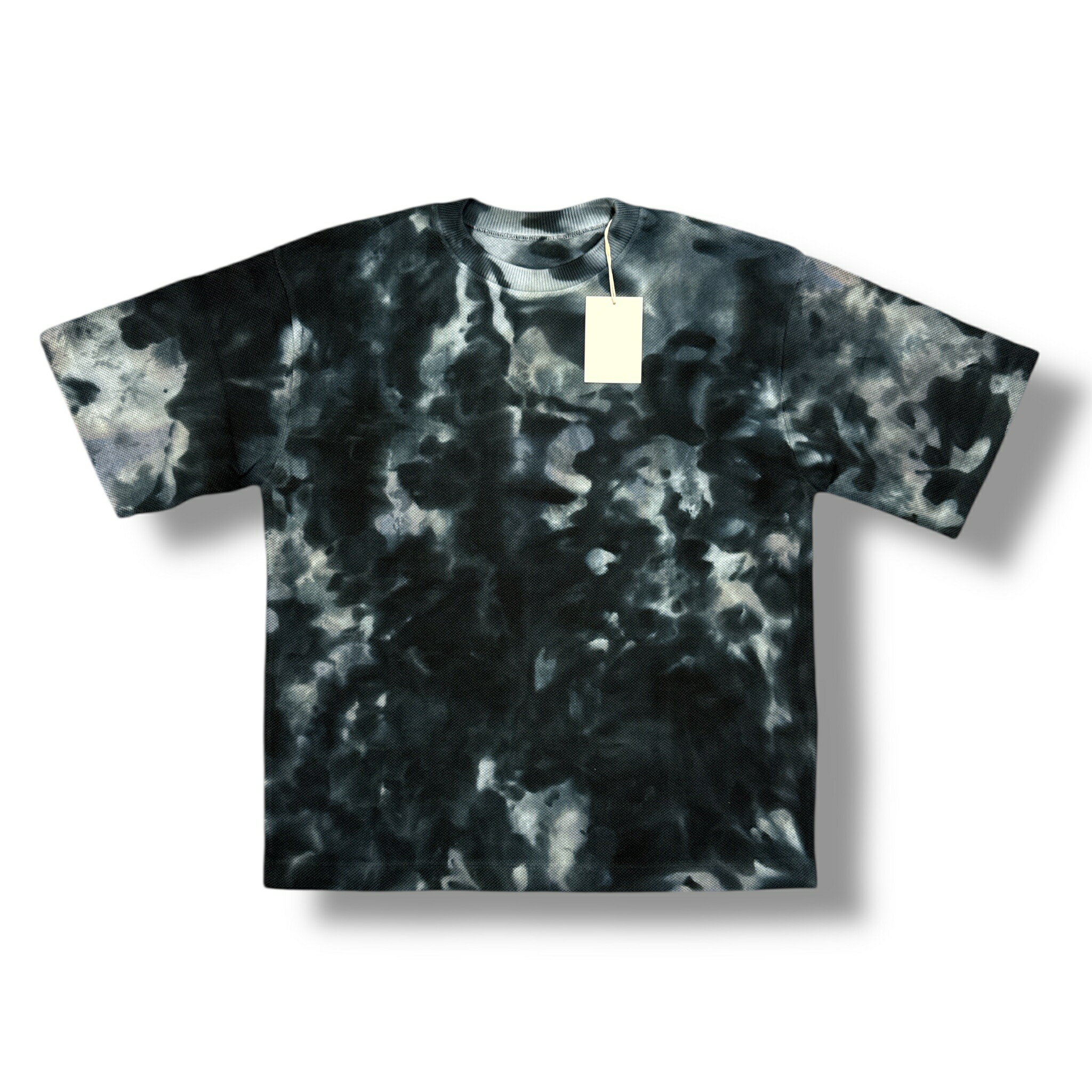 crepuscule・クレプスキュール タイダイニットTシャツ 状態SS 半袖カットソー 2401-007 ブラック サイズ1（81714A）