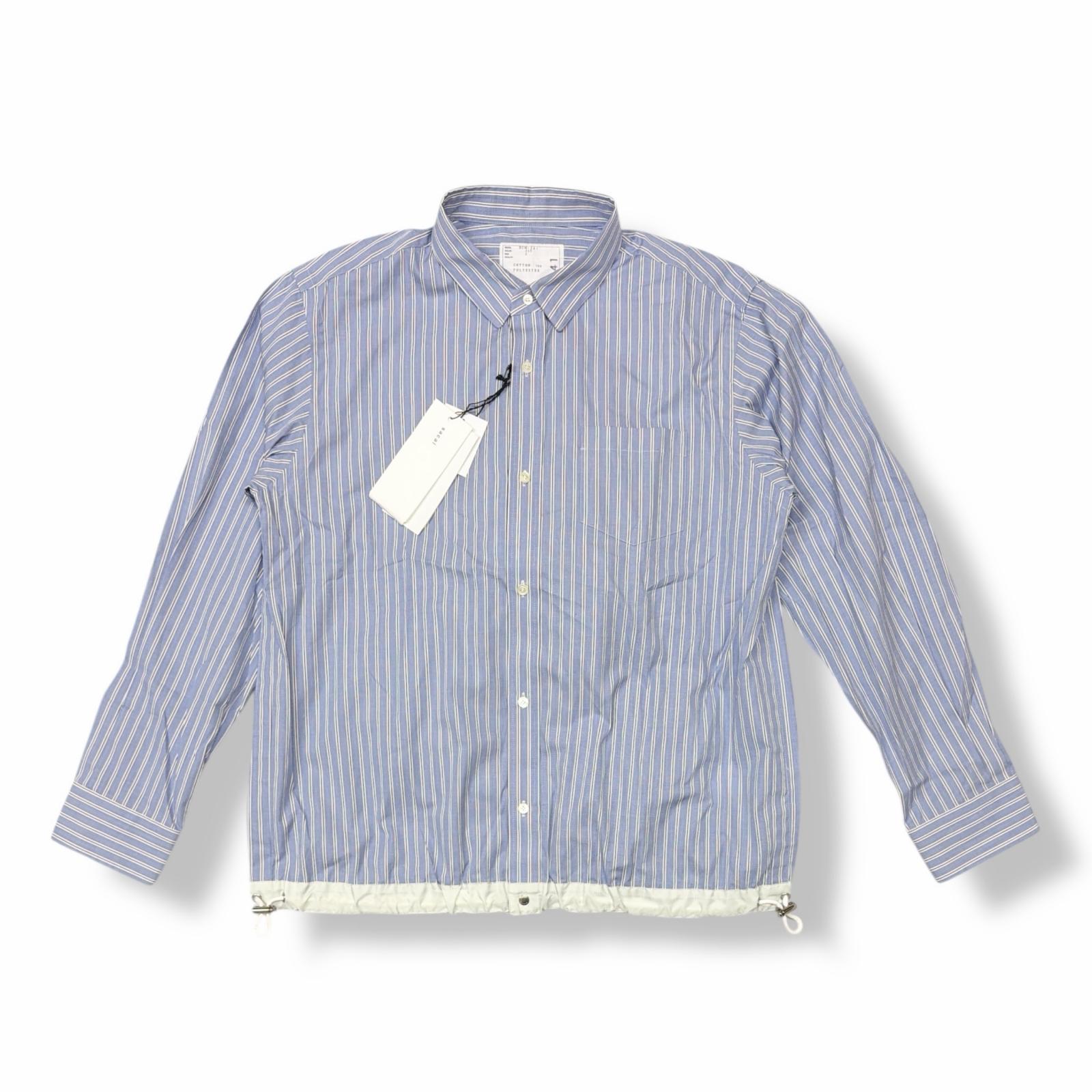 Sacai・サカイ Cotton Poplin Shirt 状態A コットンポプリンシャツ 長袖シャツ SCM-241 サイズ3 ブルー ユニセックス （4219M）【中古】