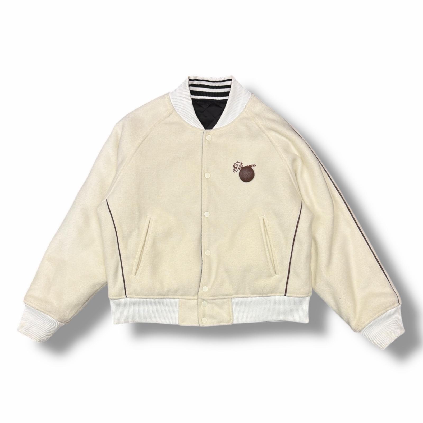 FAF(Fake As Flowers)・エフエーエフ(フェイクアスフラワーズ) 2024W STADIUM JACKET 状態A スタジャン ジャケット 2342509 サイズ2 ホワイト メンズ (6051M)【中古】|買取MOTTO 店