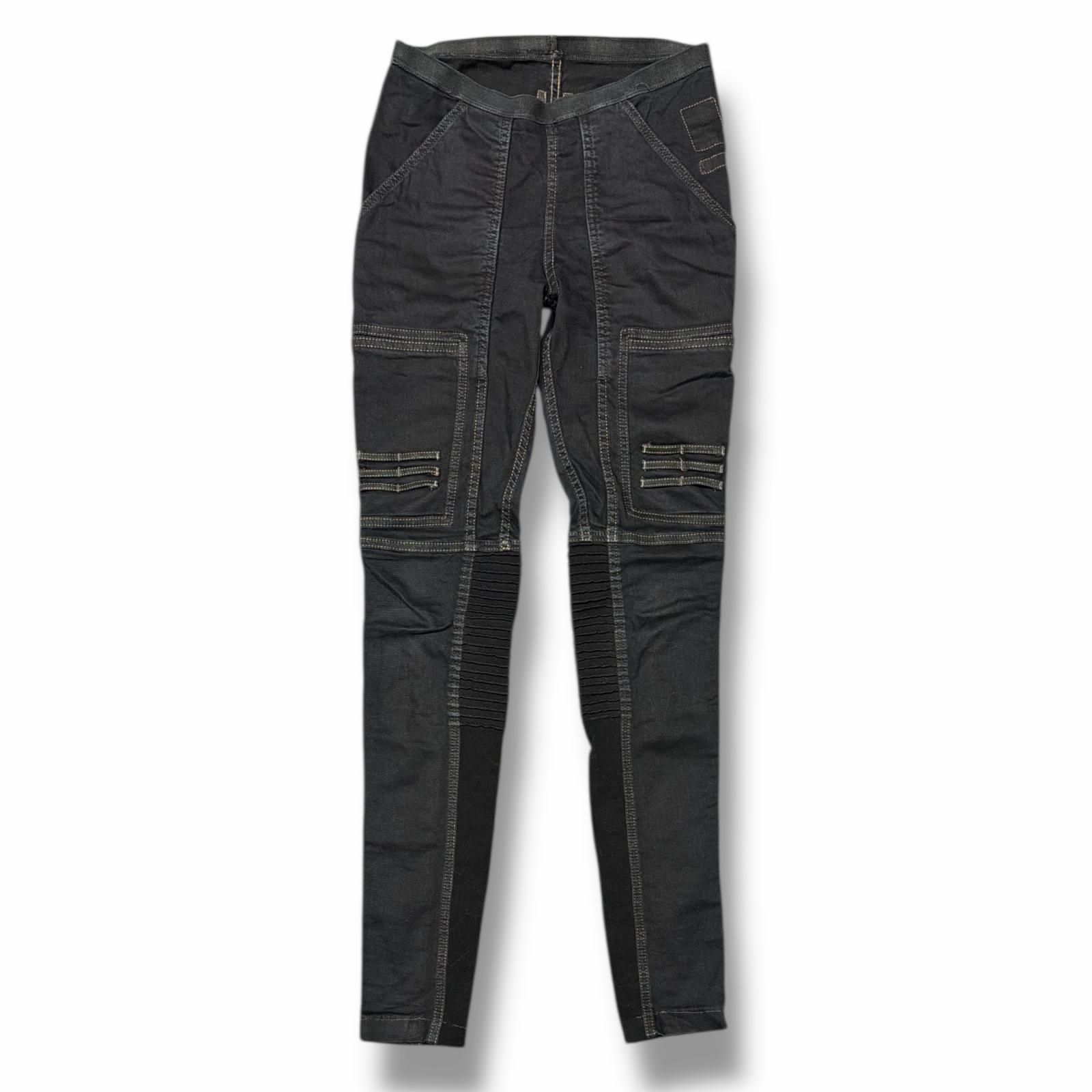 DRKSHDW・ダークシャドウ 15SS BLACK SCRUB 状態B バイカーパンツ スキニーパンツ DS15S9312 サイズXS ブラック メンズ （6509M）【中古】
