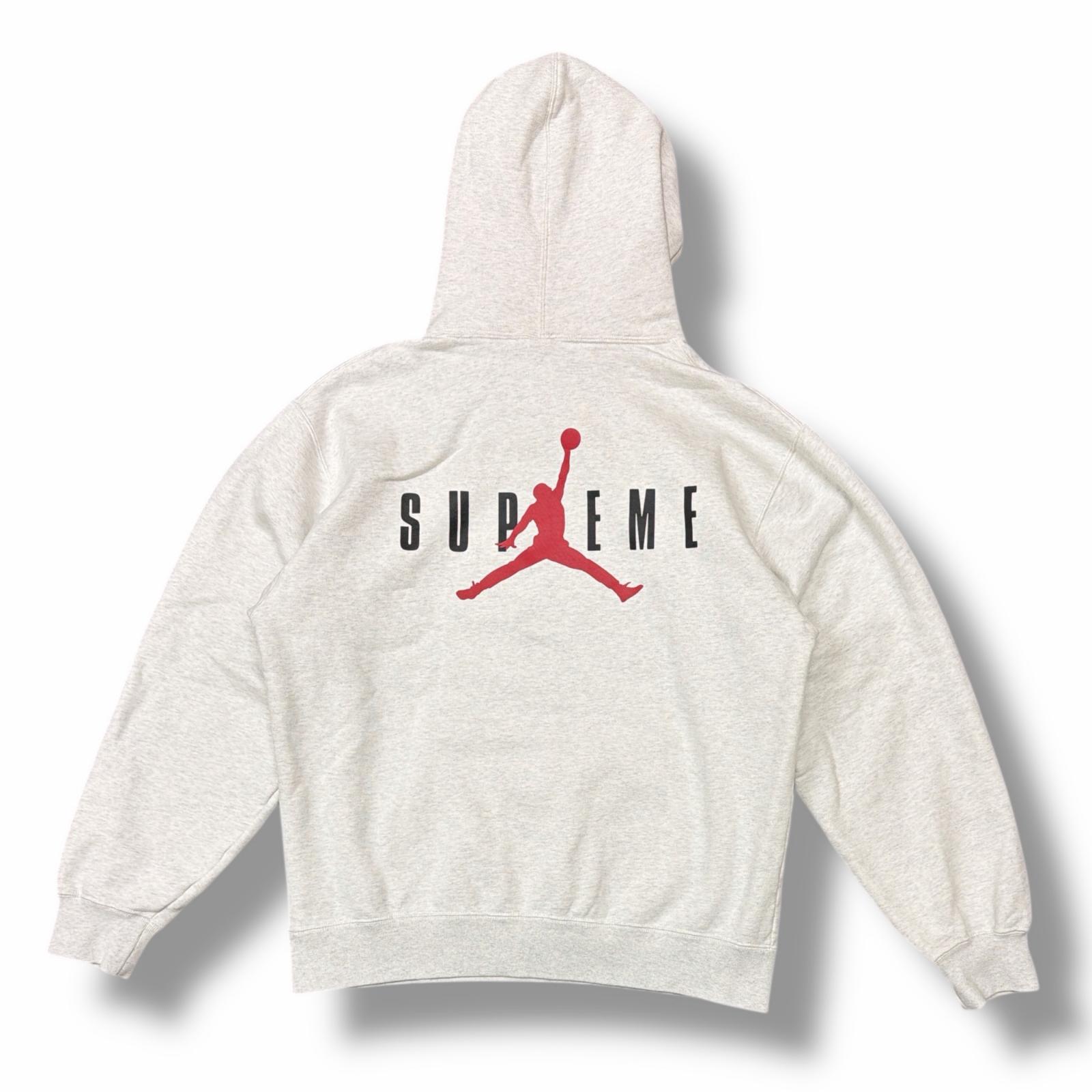 Supreme・シュプリーム × NIKE・ナイキ 24AW Jordan Hooded Sweatshirt 状態B ジョーダン スウェット フーディー パーカー コラボ HF0836-051 サイズM グレー メンズ （6300M）【中古】