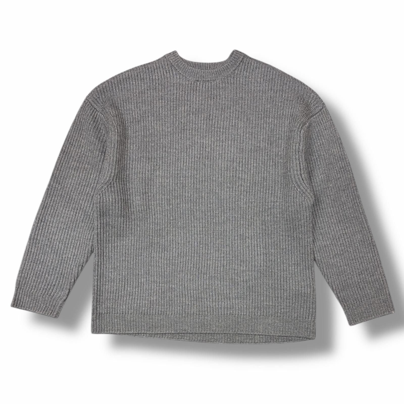 未使用 entire studios・エンタイアスタジオ 25AW OVERSIZE KNIT CREWNECK 状態SS オーバーサイズ ニット クルーネック セーター UNU-25-11065 サイズM/L グレー メンズ （6759M）【中古】