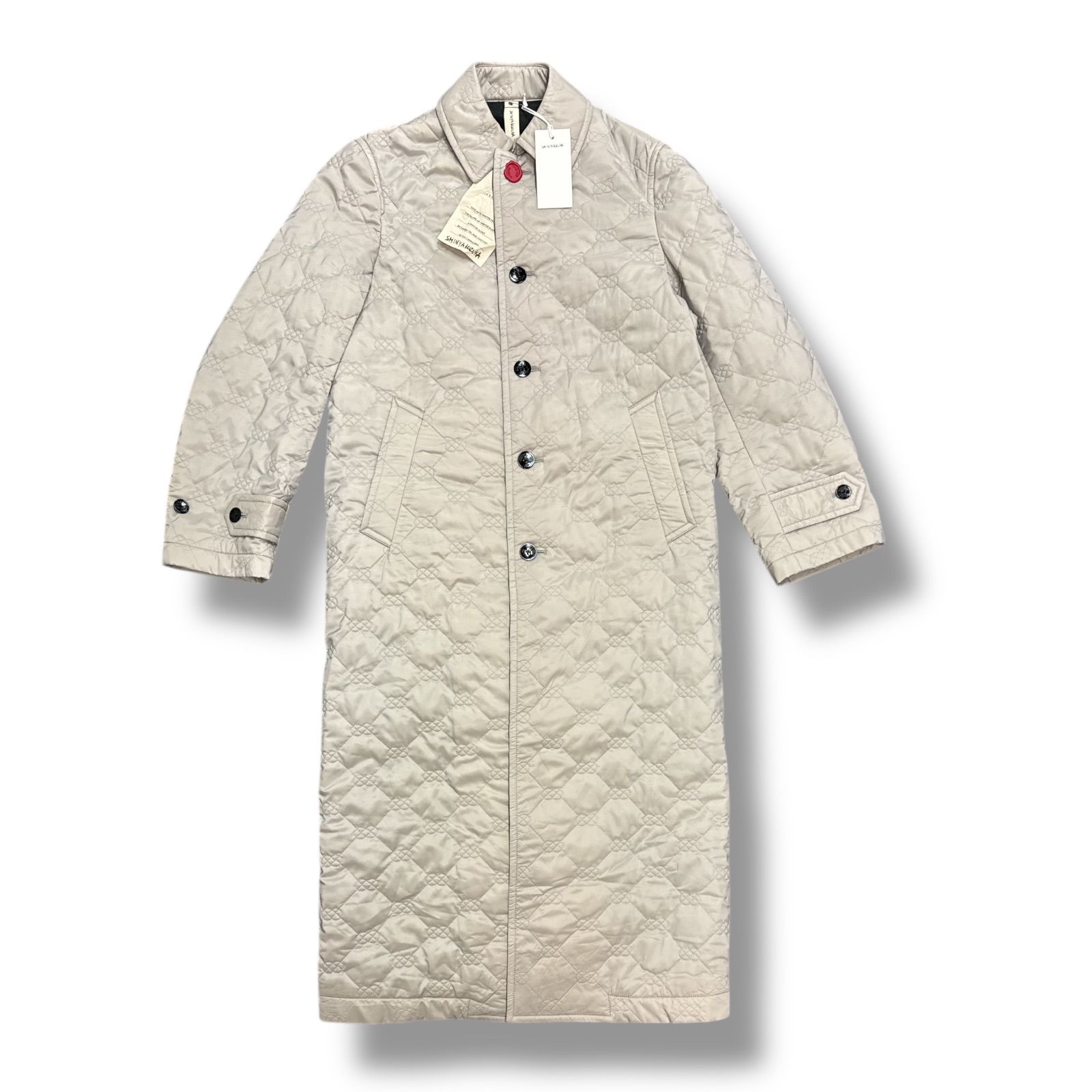 未使用 SHINYAKOZUKA ・シンヤコヅカ 24AW PENCIL COAT WITH KAPOK KNOT 状態SS  ペンシルコート キルティングコート 2402SK06 サイズM グレー メンズ （95135A5）【中古】