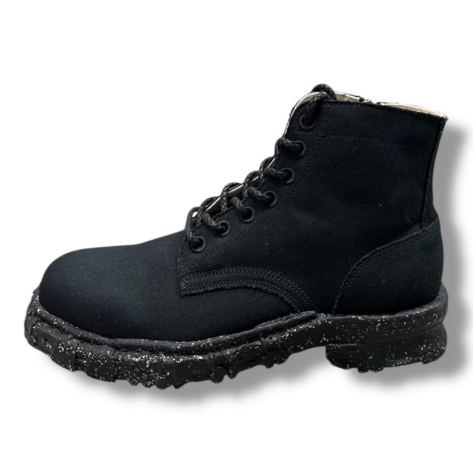 未使用 MIHARA YASUHIRO・ミハラヤスヒロ RHINE Canvas Boots 状態SS キャンバス ブーツ S14FW708 サイズ43 28cm ブラック メンズ （6787M）【中古】