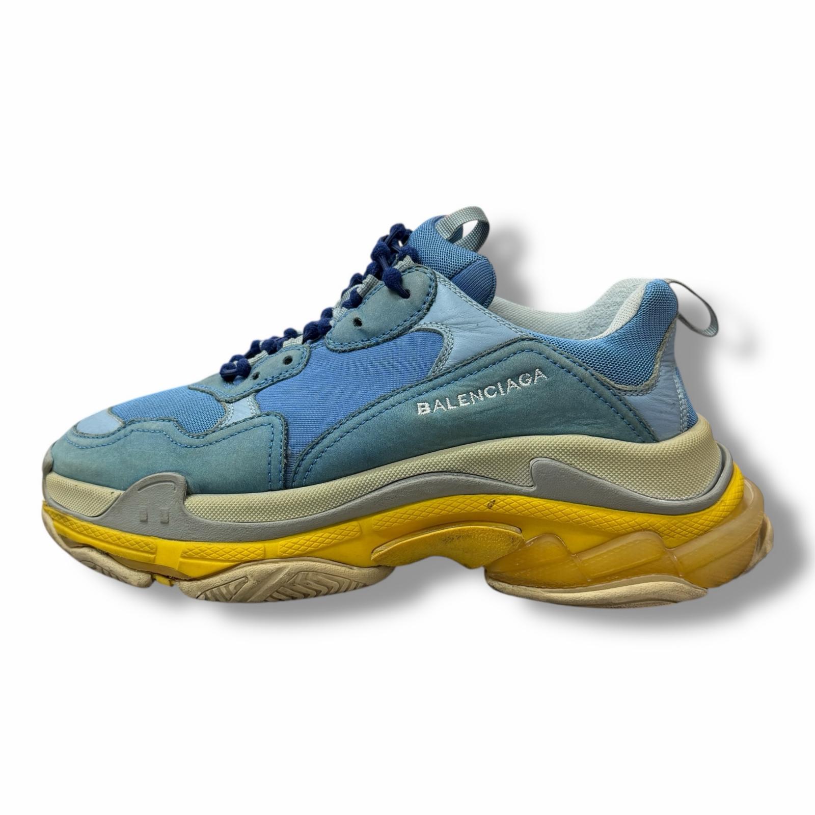 BALENCIAGA・バレンシアガ Triple S SSENSE Exclusive 状態C トリプルエス エッセンス限定 ダッドスニーカー サイズ42 27.5cm ブルー メンズ （7832M）【中古】