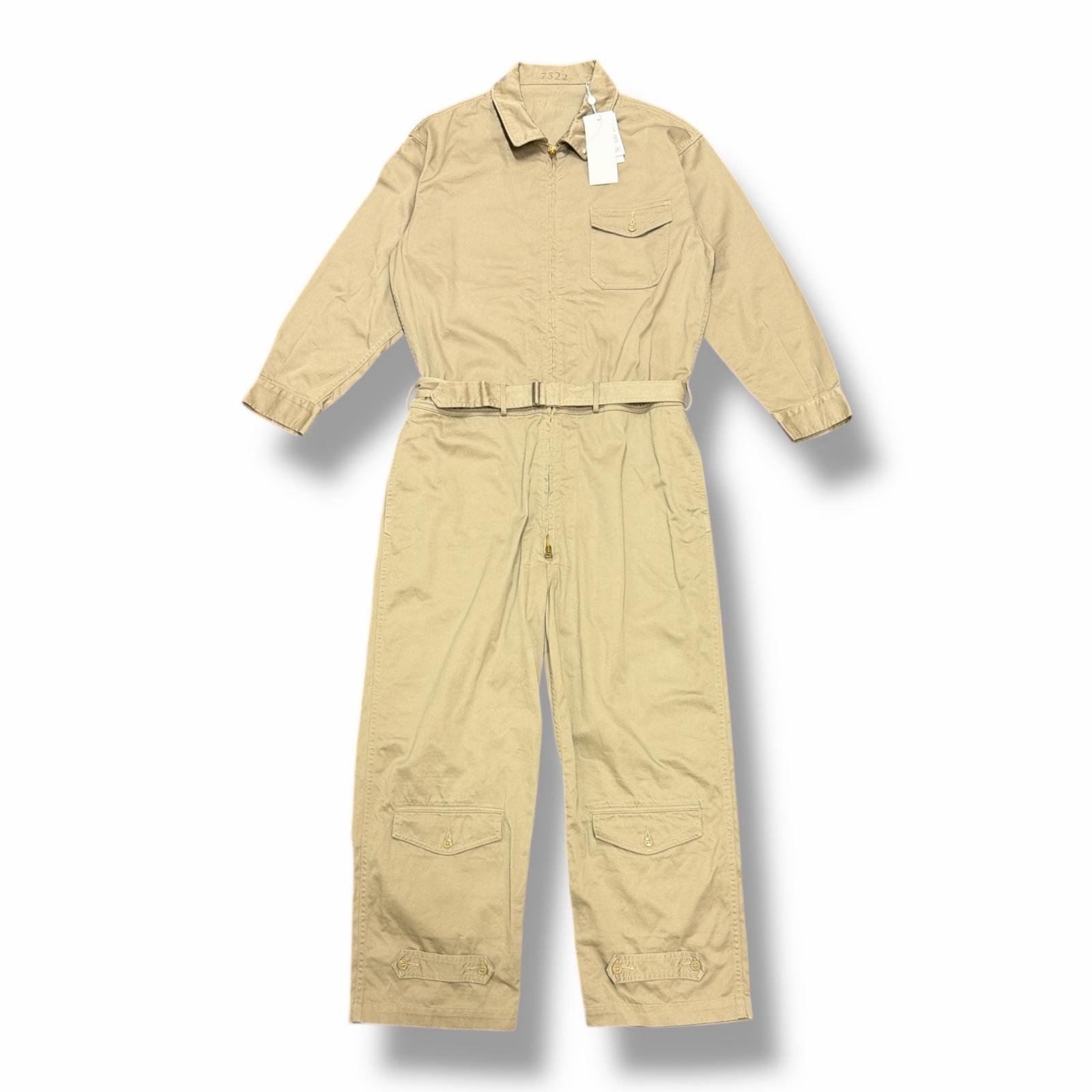 AVIREX7522 アヴィレックス7522 JUMPSUIT 物質の状態S 飛び降りる背広 オールインワン ツナギ 783-2910006 大きさL ベージュ メンズ （6028M）【中古】