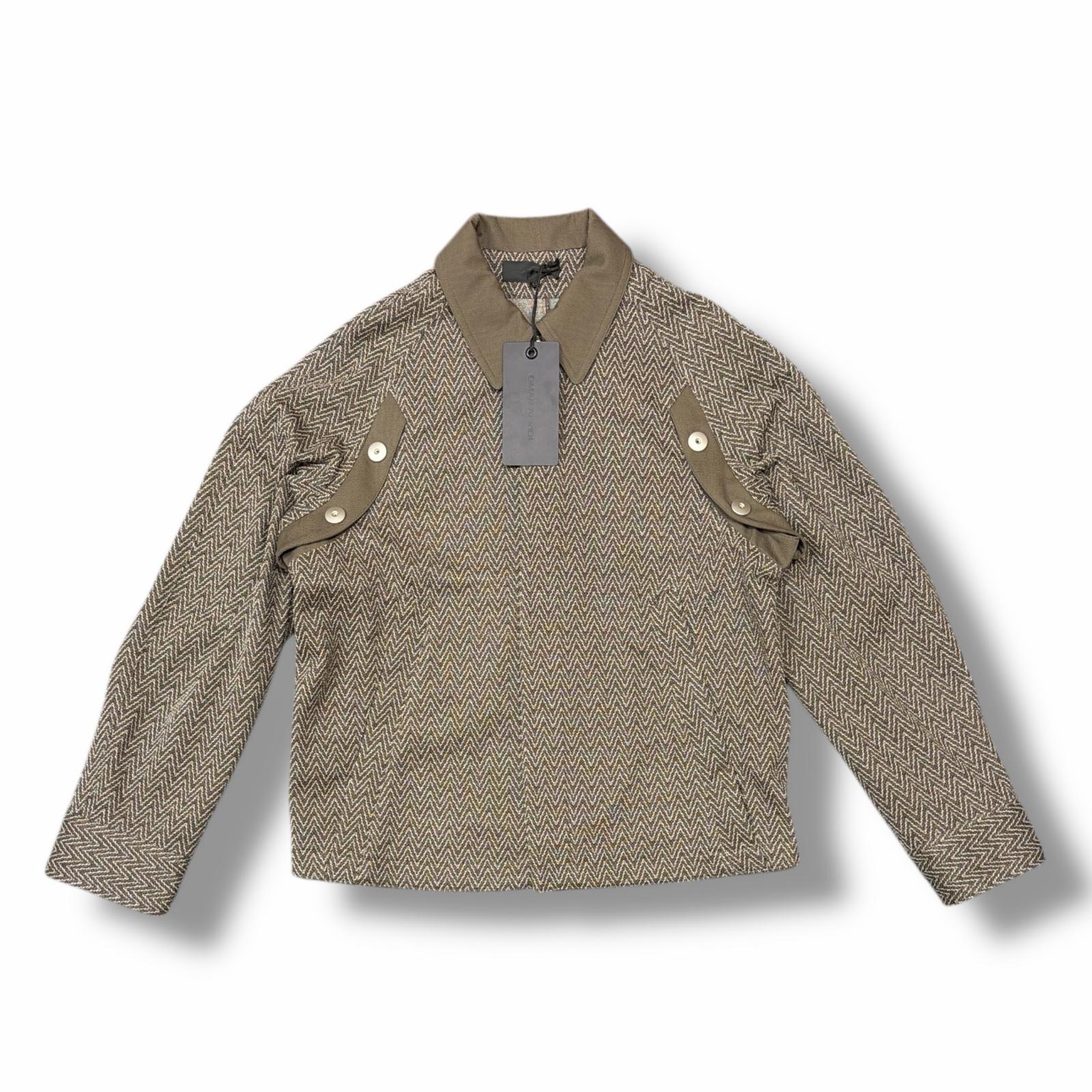 未使用 Omar Afridi・オマールアフリディ 25SS Bove Jacket 状態SS ボーブジャガードジャケット ブルゾン O04661EM000084 サイズ44 ベージュ メンズ （7245M）【中古】