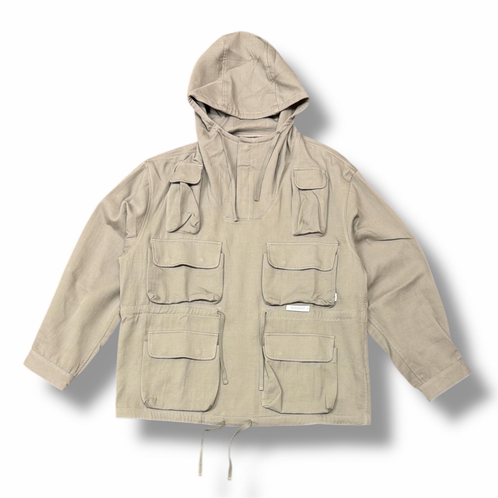 未当て嵌める WTAPS・ダブルタップス 25AW CHAMBER / LS / COTTON. TWILL 物質の状態SS ティーシャツプルオーバー パーカー フーディー 252WVDT-SHM04 大きさ2 薄墨色 メンズ （7972M）【中古】