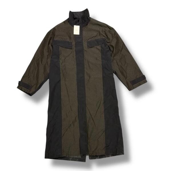 stein・シュタイン MAXI-LENGTH STAND COLLAR COAT 状態SS マキシレングススタンドカラーコート ST.612 ギンガム×ブラック サイズS（94806A）