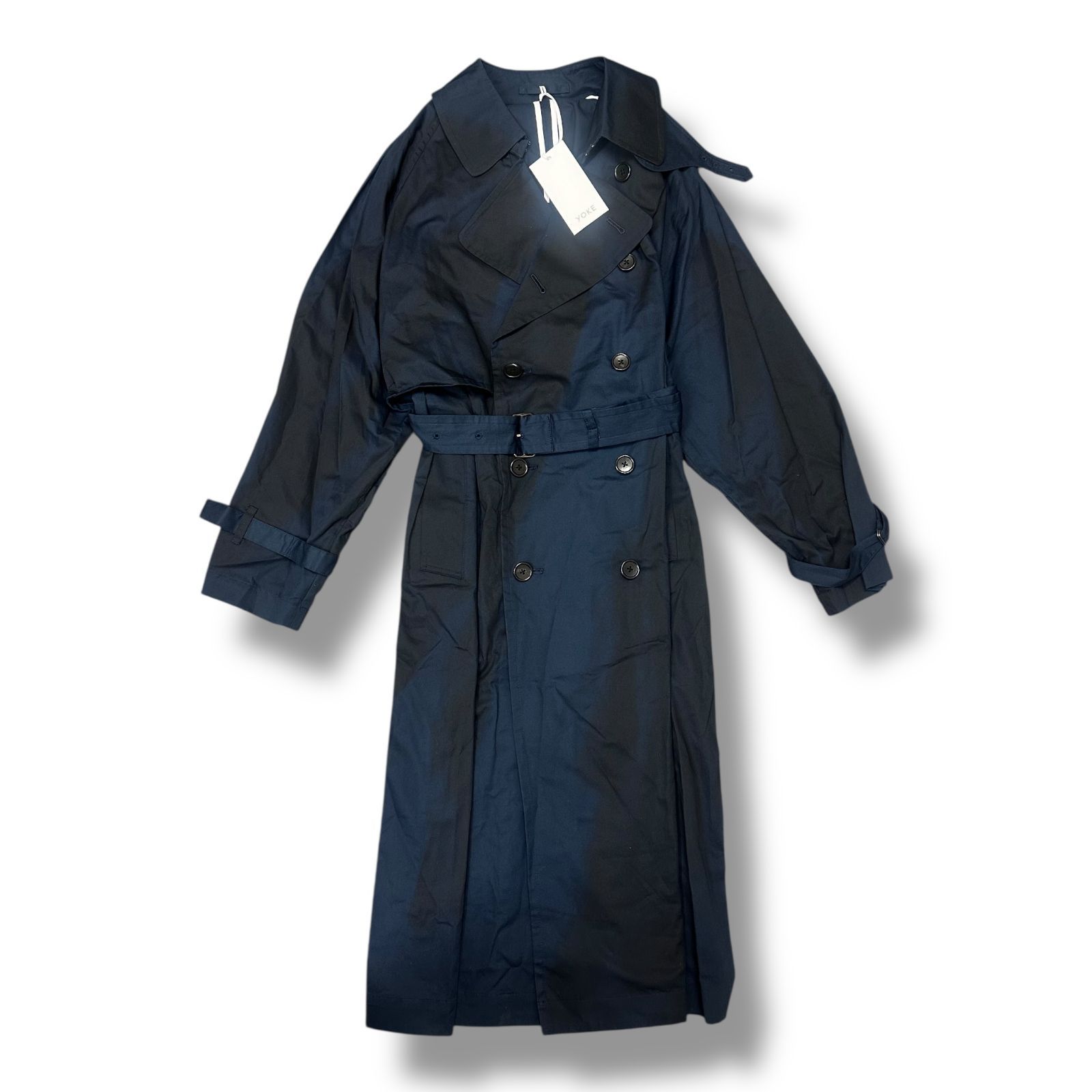 楽天市場】YOKE 新品 COVERED JACKET ノーカラーダブルブレスト