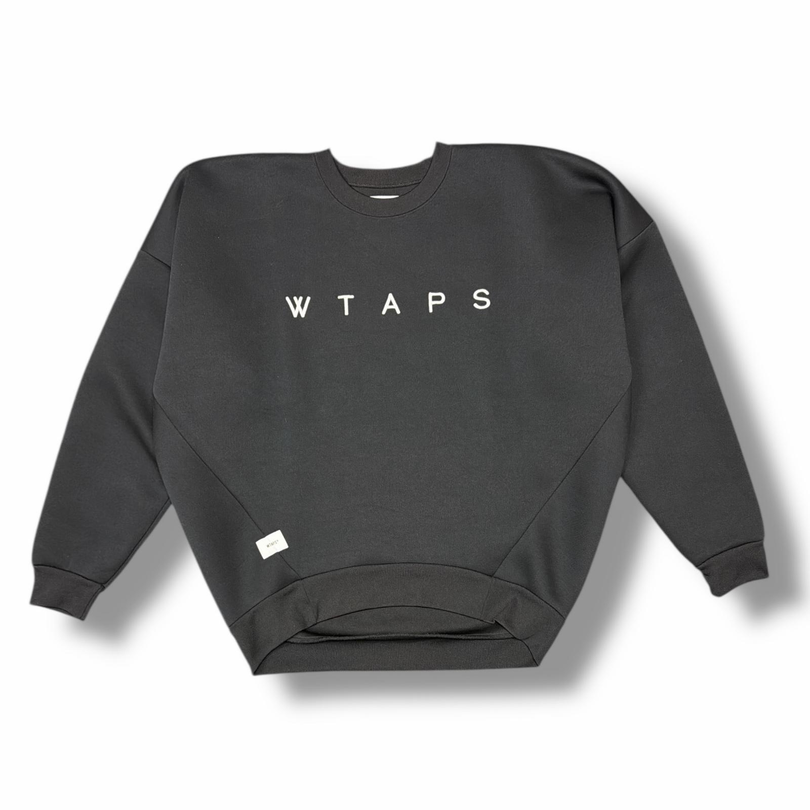 WTAPS・ダブルタップス 18SS SWEATSHIRT.POLY 状態A スウェット トレーナー 181ATDT-CSM21 サイズ2 ブラック メンズ （8089M）【中古】