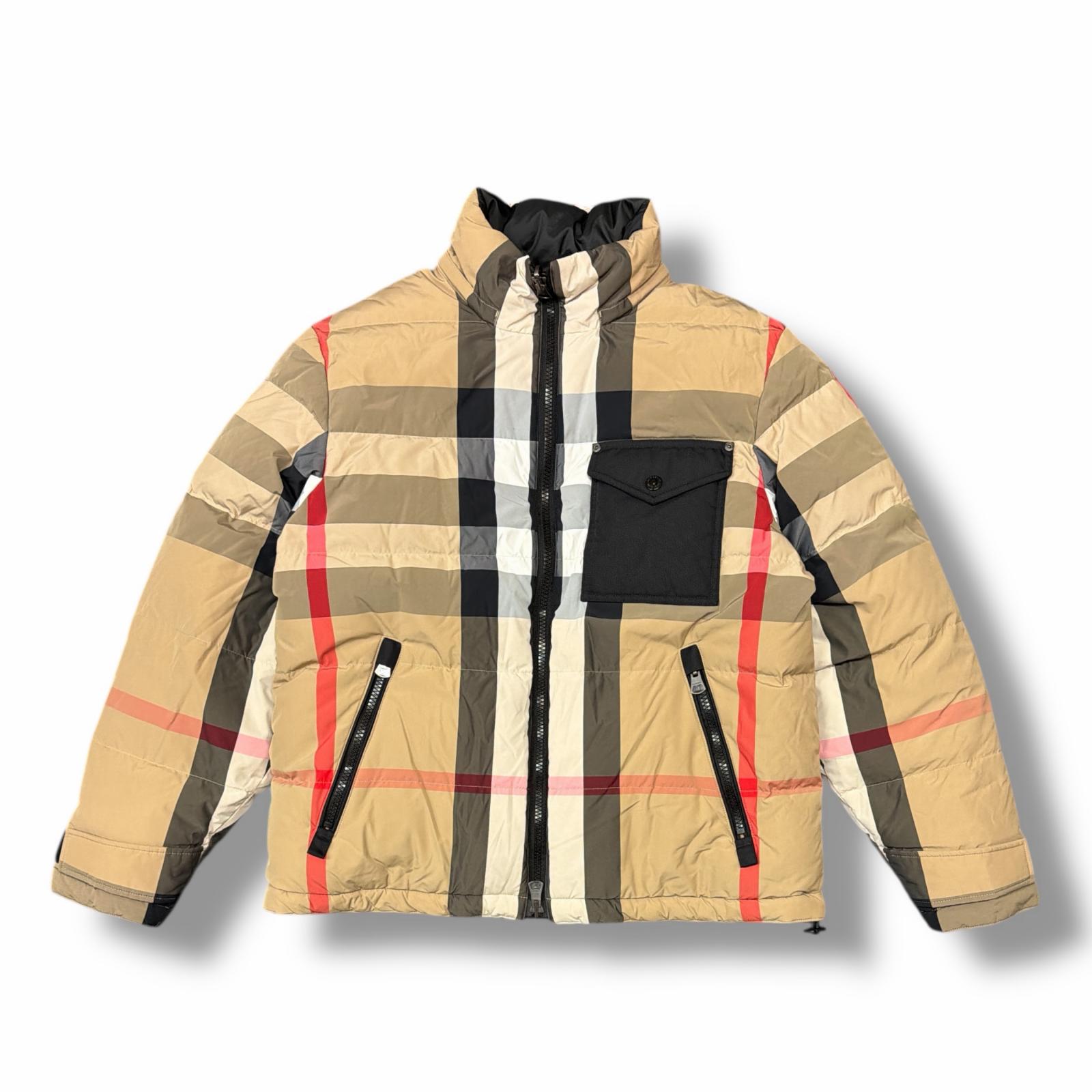 BURBERRY・バーバリー RUTLAND リバーシブル チェック ダウンジャケット 状態A ダウンジャケット 8064291 サイズL ベージュ メンズ (8306M)【中古】|買取MOTTO 店