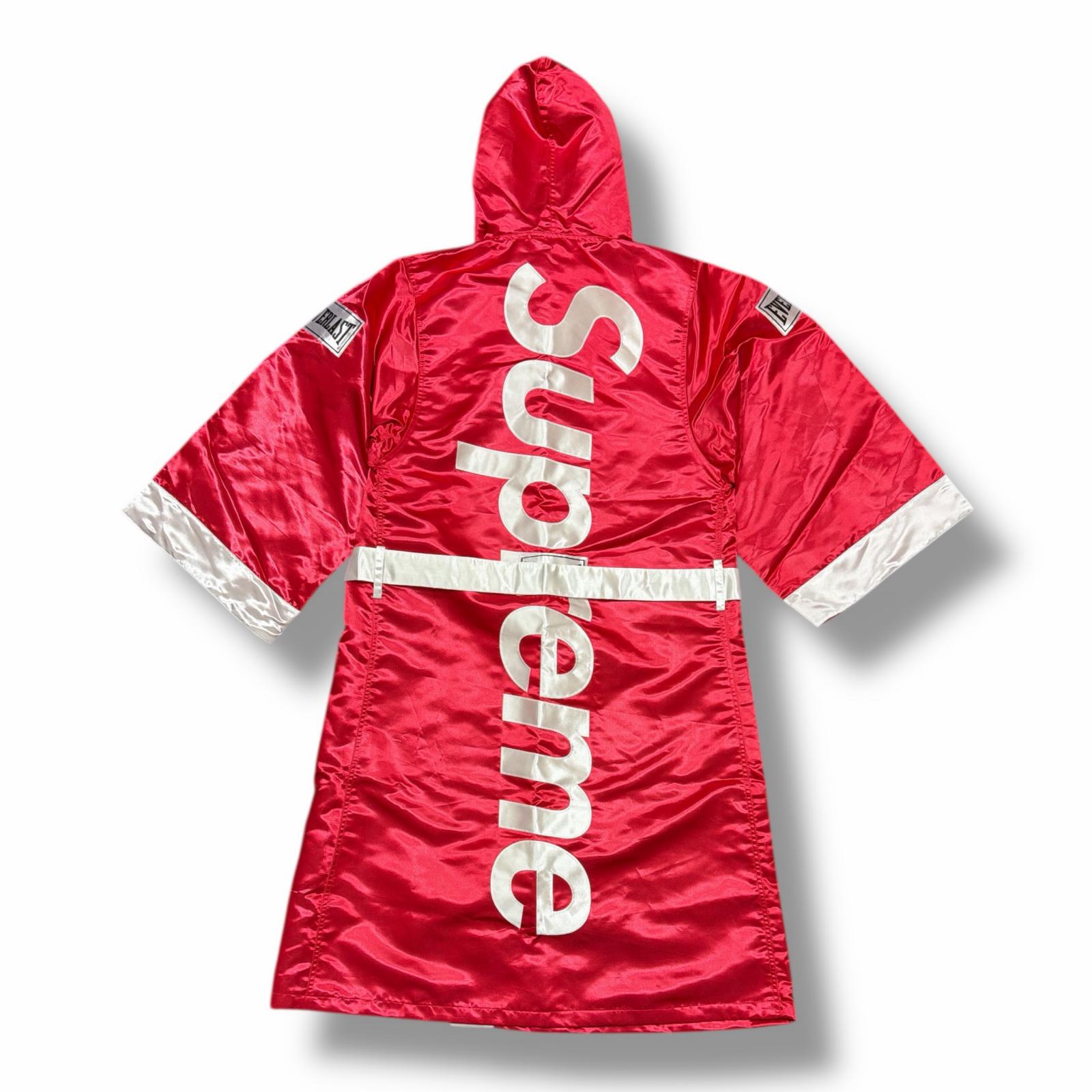 未使用 Supreme・シュプリーム 17AW Everlast Satin Hooded Boxing Robe 状態SS エバーラスト フードボクシングローブ サイズL レッド メンズ （8132M）【中古】