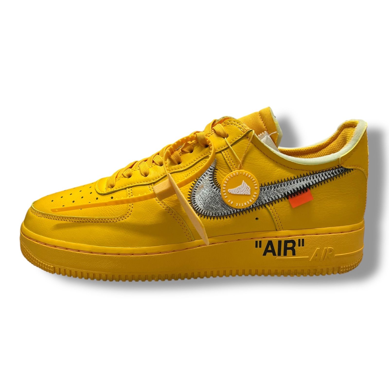 NIKE・ナイキ  × OFF-WHITE・象牙色 Air Force 1 Low University Gold 物質の状態A 共同研究 空軍 スニーカー DD1876-700 28.5珊 メンズ （88615A）【中古】