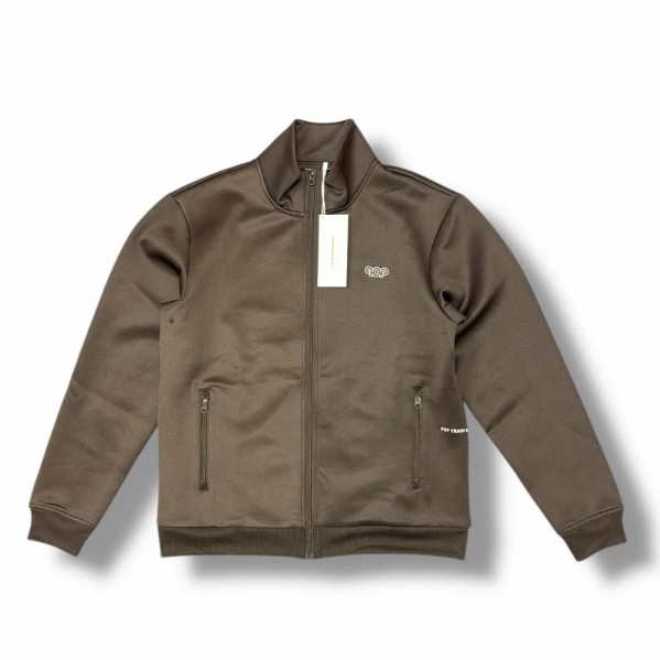 未使用 Pop Trading Company・ポップトレーディングカンパニー 25SS pub track top 状態SS パブ・トラックトップ トラックジャケット ジャージ POPSS25_05-012 サイズXL ブラウン メンズ （7575M）【中古】