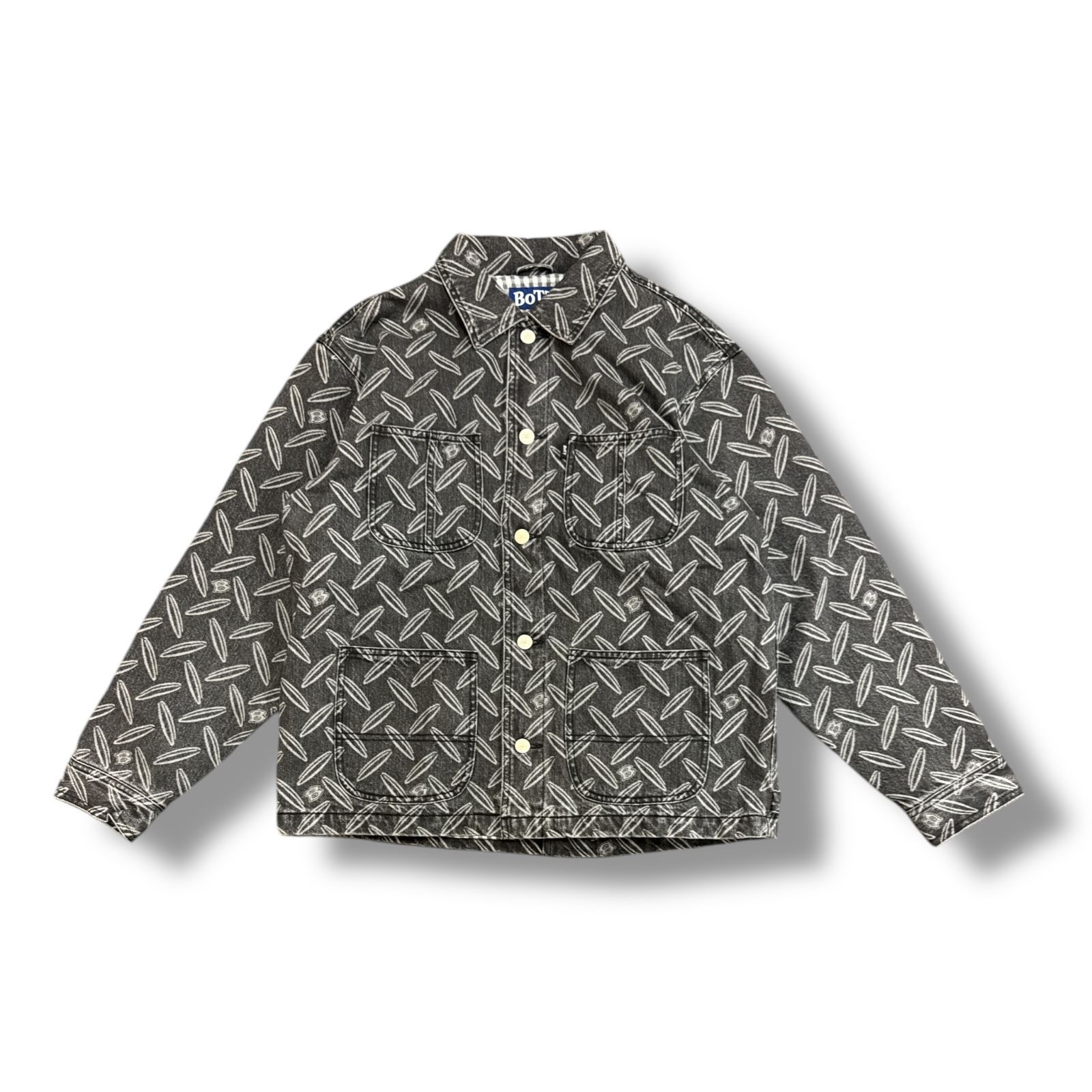 未使用 BoTT・ボット 24SS Plate Denim Jacket 状態SS プレートデニムジャケット Gジャン 241BoTT11 サイズXL ブラック メンズ （88915A5）【中古】