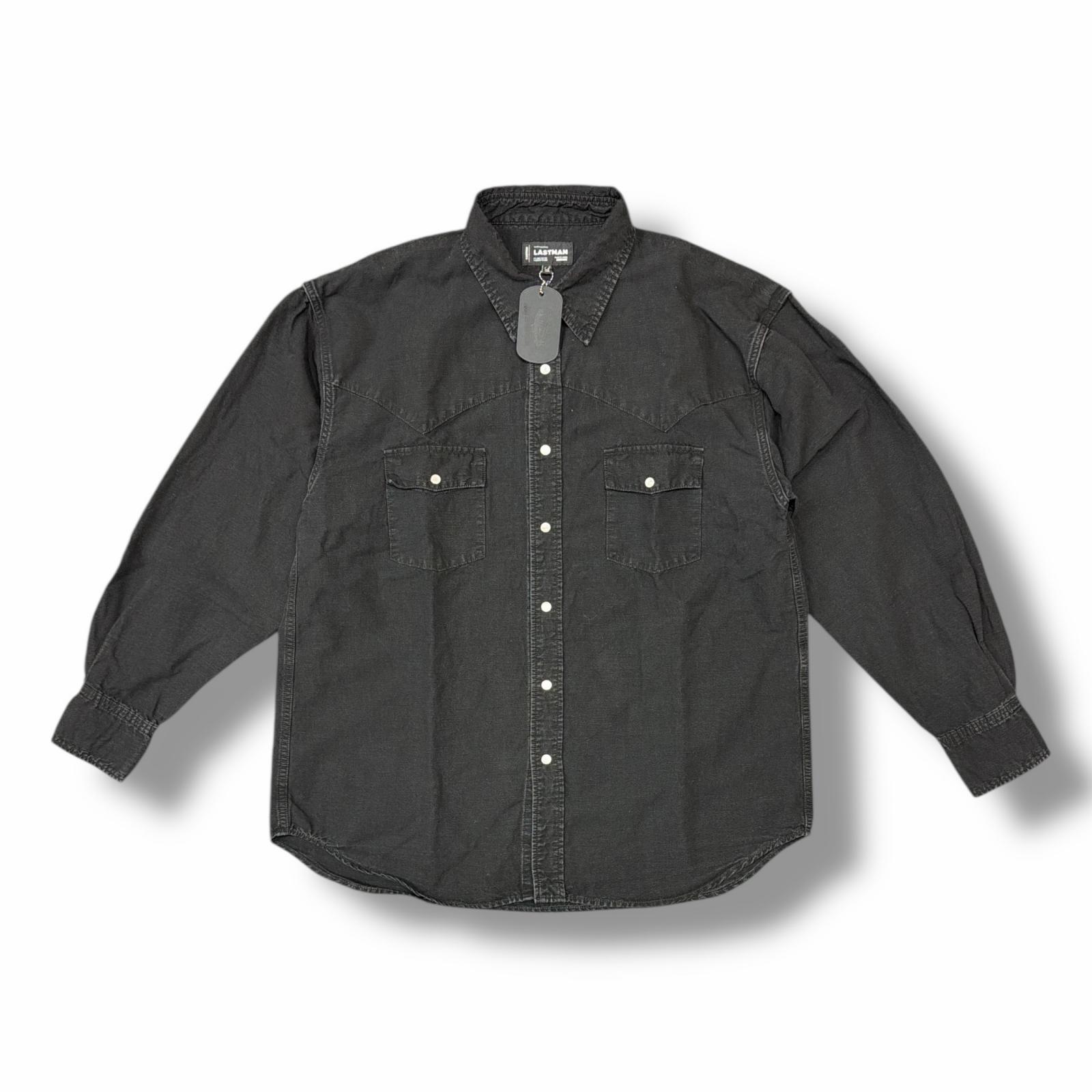 未使用 LASTMAN ラストマン WESTERN SHIRTS 状態SS ウエスタンシャツ 長袖シャツ 252LM-SH01 サイズL インディゴ メンズ （8587M）【中古】
