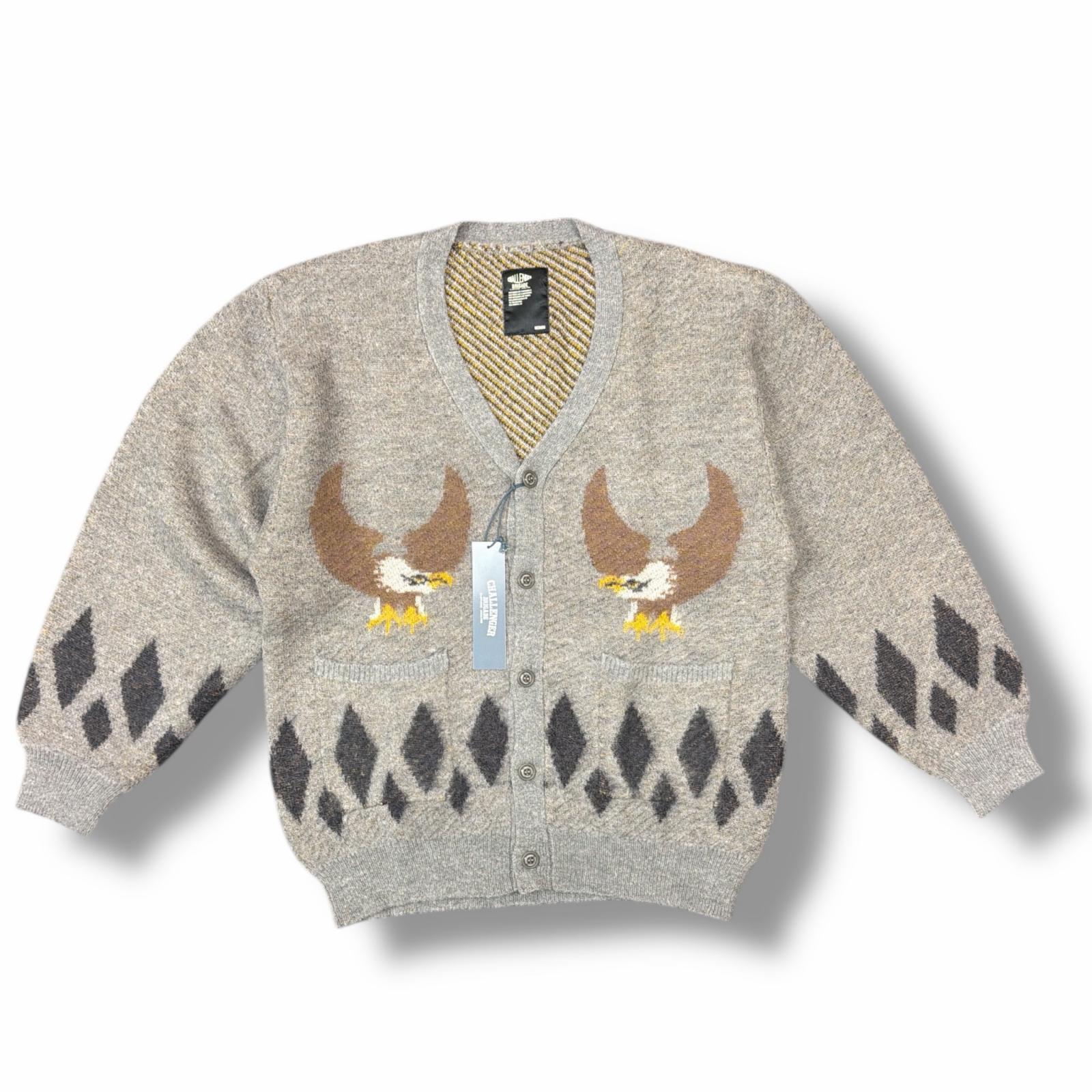 未使用 CHALLENGER・チャレンジャー 25AW NATIVE EAGLE CARDIGAN 状態SS ネイティブイーグルカーディガン ニット セーター CLG-KN 025-008 サイズM アイボリー メンズ （8908M）【中古】｜買取MOTTO　店