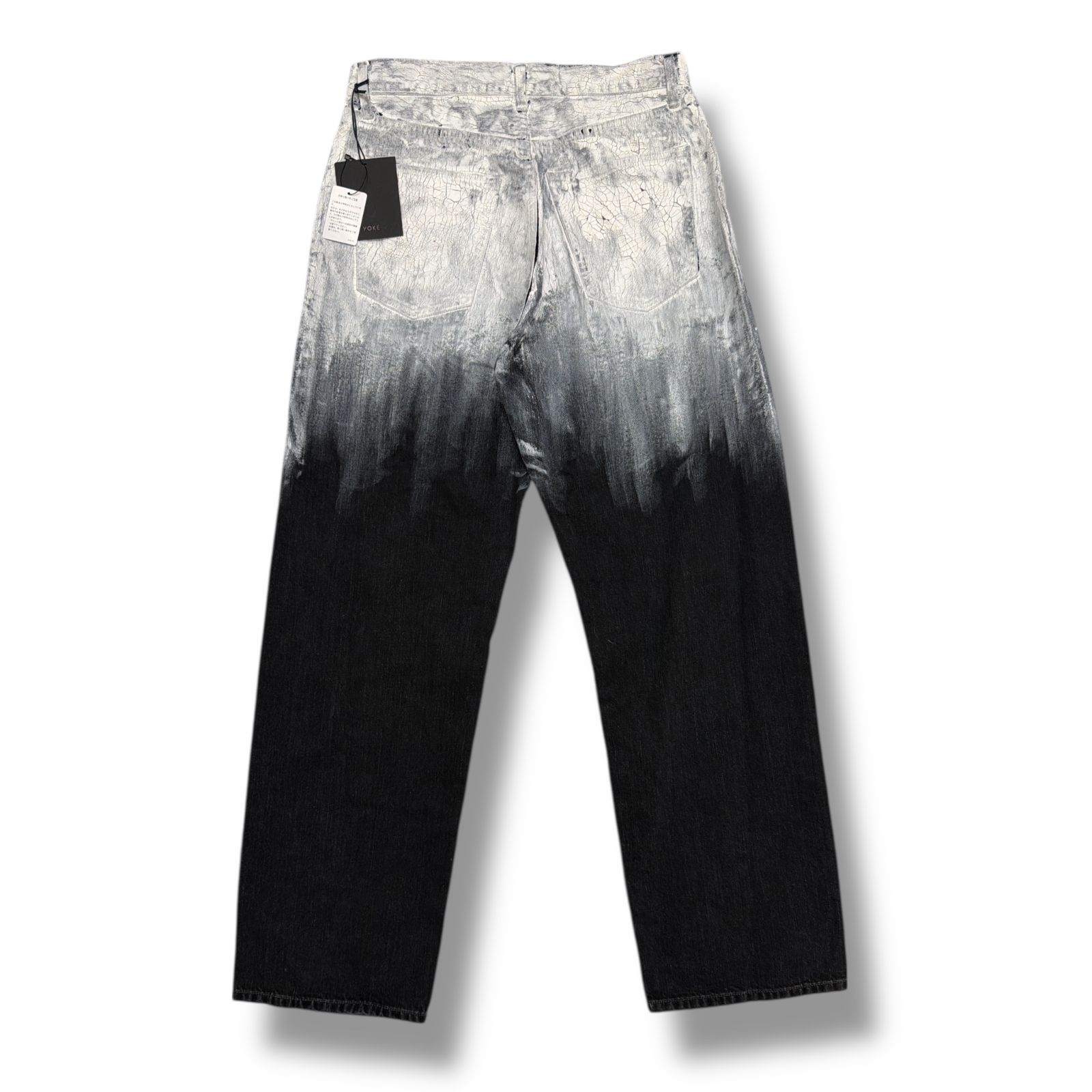 未使用 YOKE・ヨーク 24AW HAND PAINTED DENIM WIDE STRAIGHT PANTS 状態SS ハンドペイントデニムパンツ ジーンズ YK24FW0787P サイズ3 ブラック メンズ (99078A)【中古】