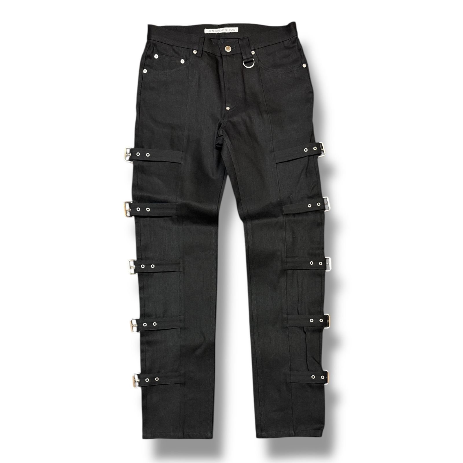 未使用 JOHN LAWRENCE SULLIVAN・ジョンローレンスサリバン Rigid denim bondage jeans 状態SS リジッドデニムボンテージジーンズ パンツ JLS-02-24 サイズ48 ブラック メンズ （99016A5）【中古】