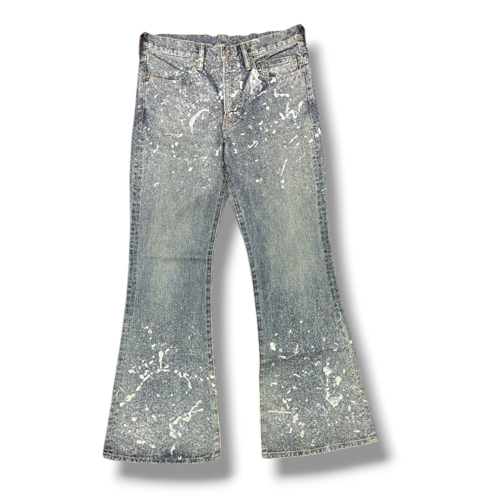 未当て嵌める SUGARHILL ・和三盆吸血鬼 24AW MOLDED DENIM TROUSERS FLAIRED CUT 物質の状態SS モルデッドデニムパンツ 太陽フレア撥ね除ける デニム 2411300416 大いさ32 インディゴ メンズ （99041A）【中古】 ズボン・パンツ-メンズファッション