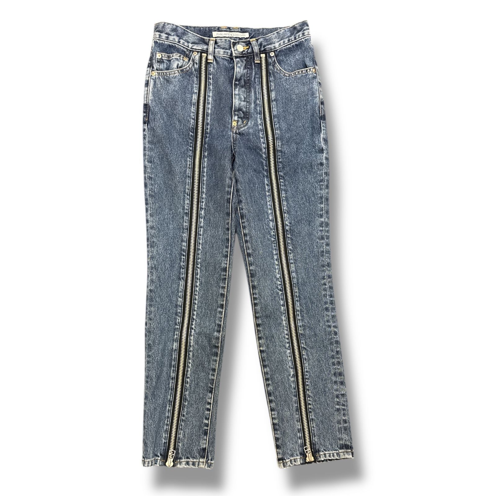 未使用 JOHN LAWRENCE SULLIVAN・ジョンローレンスサリバン WASHED DENIM ZIPP ED PANT 状態SS ウォッシュドジップデニムパンツ ジーンズ JLS-02-20 サイズ44 インディゴ メンズ （88791A5）【中古】
