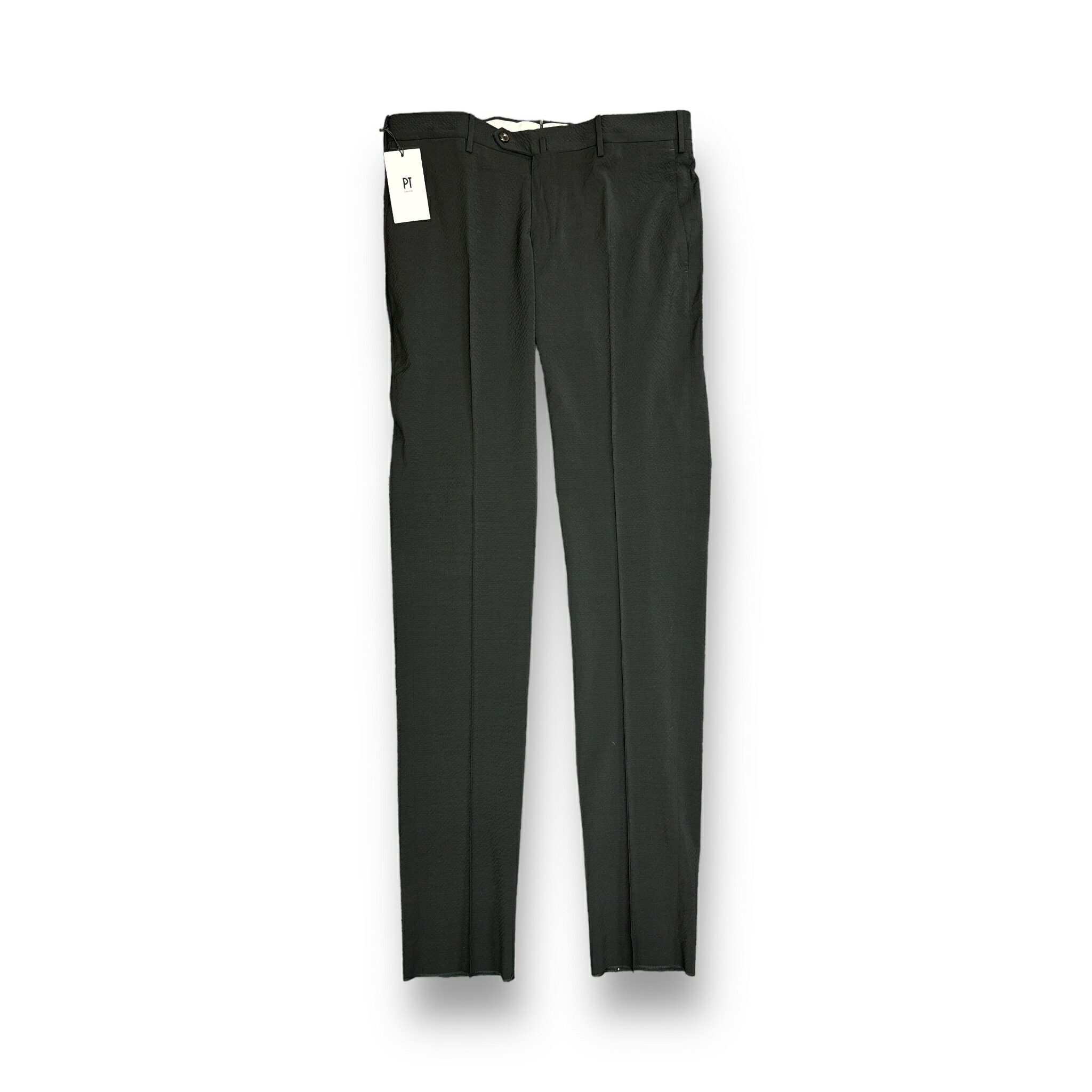 PT TORINO・ピーティートリノ SUPER SLIM FIT SLACKS 状態SS スーパースリムフィットスラックス 凸凹生地 シアサッカー パンツ CODS01Z00CL1MA ZI50 ブラック(56335A6)(77760A5)(56337A6)｜買取MOTTO　店 11,100円
