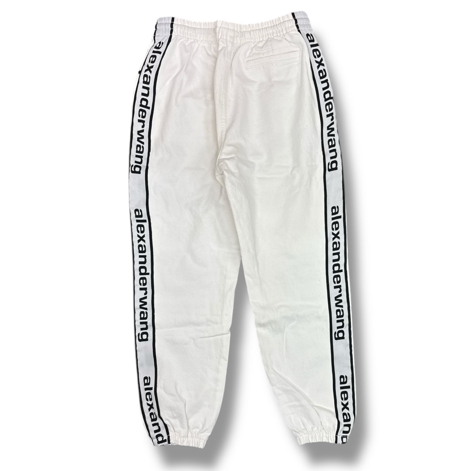 Alexander Wang・アレキサンダーワン サイドロゴジョガーパンツ 状態B イージーパンツ サイズM ホワイト メンズ （84865A）【中古】