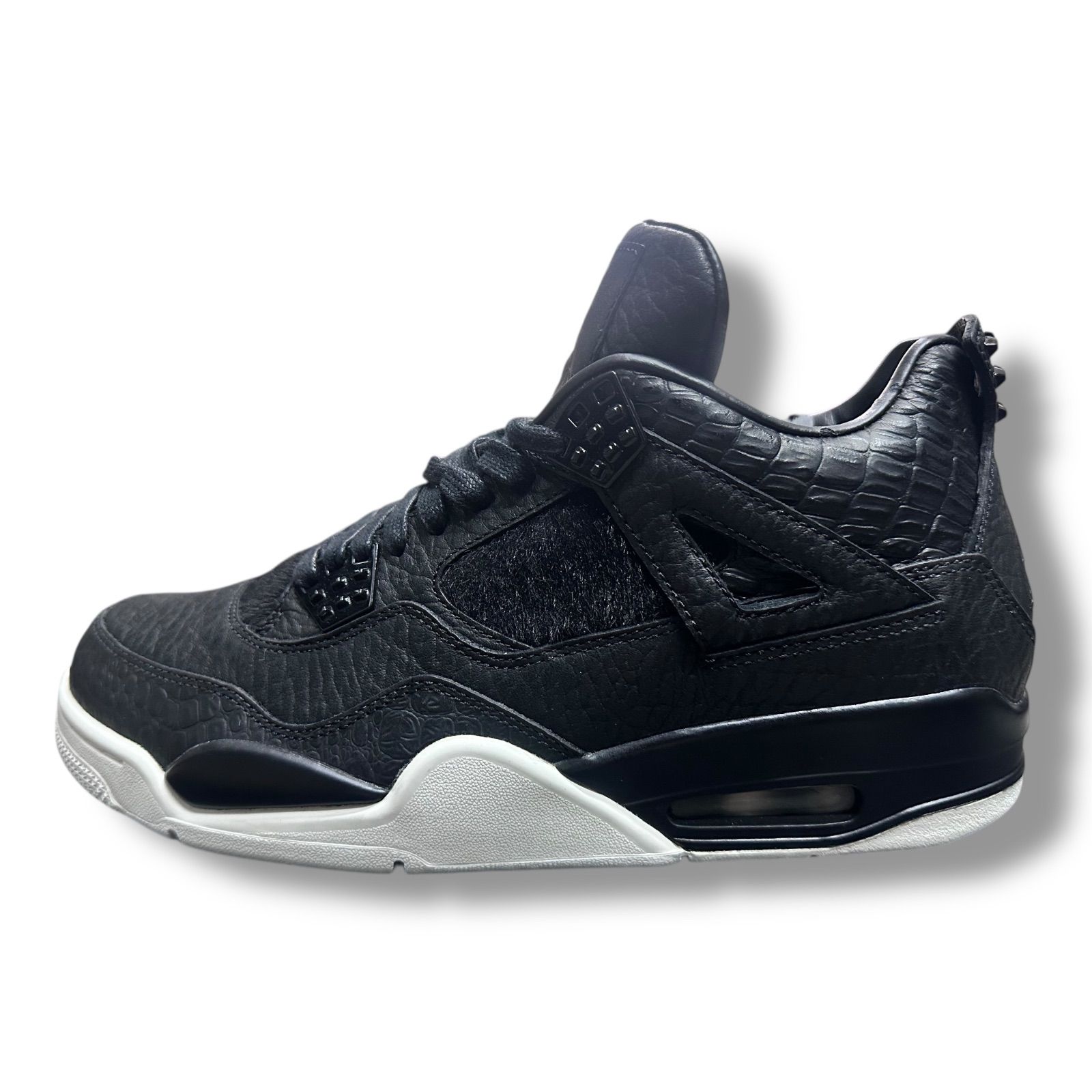 NIKE・ナイキ AIR JORDAN 4 RETRO PONY HAIR BLACK 物質の状態C エアジョーダン4 レトロ 割り増し金  小馬 髪の毛 819139-010 28.5珊 メンズ （92216A）【中古】