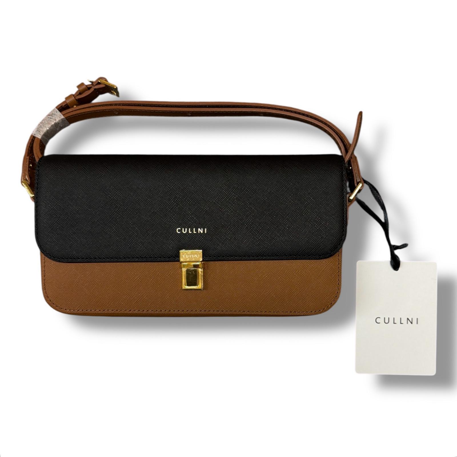 未使用 CULLNI・クルニ Horizontal Mini Shoulder Bag 状態SS ホリゾンタルミニショルダーバッグ BG-051 サイズF アンバー メンズ （4705M）【中古】