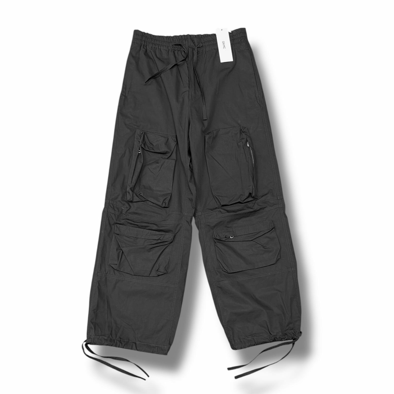 OAMC・オーエーエムシー 25SS Black Cargo Trouser 状態S ブラックカーゴトラウザー イージーパンツ OA5SMT07AP サイズM ブラック メンズ (9314M)【中古】