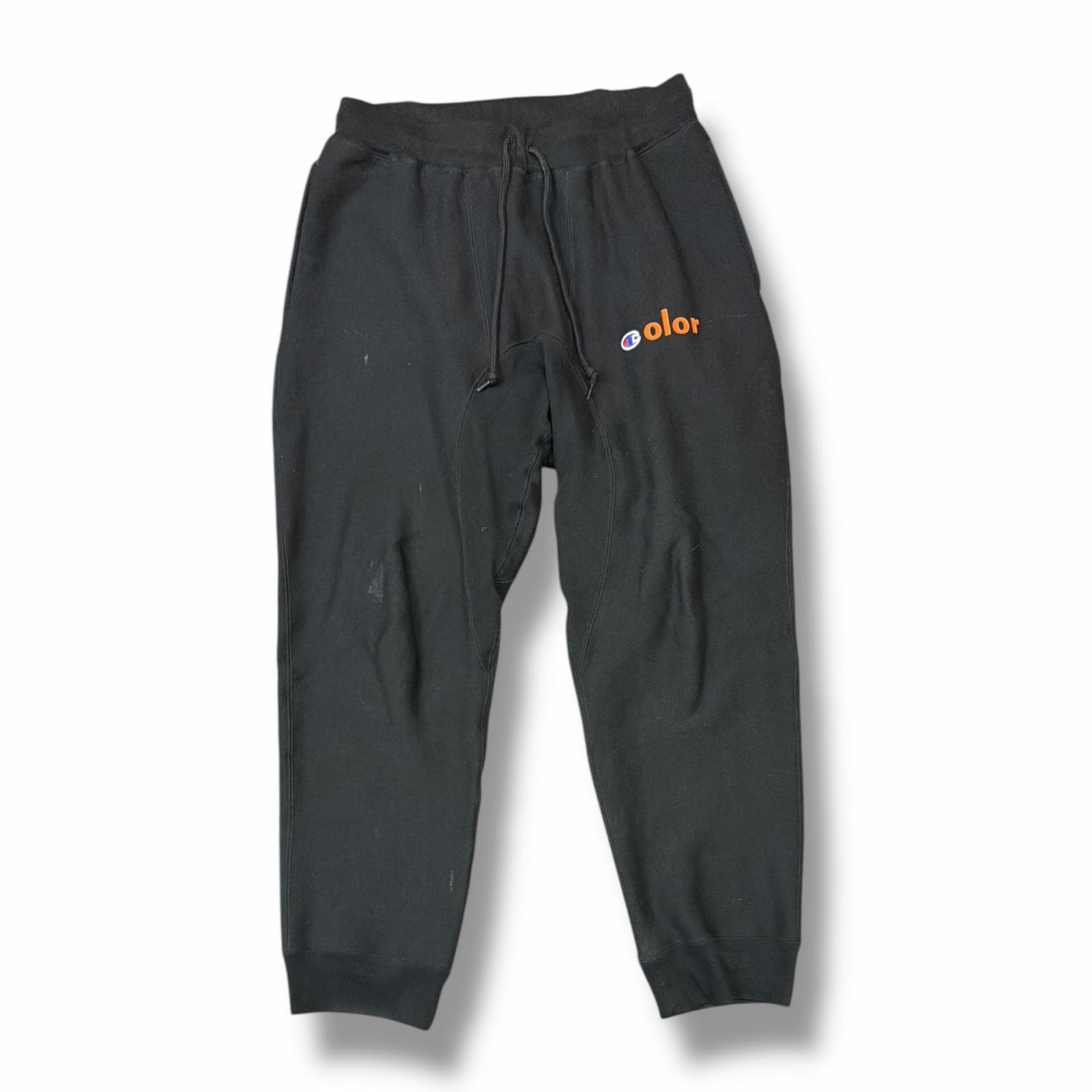 kolor・カラー  × Champion・チャンピオン スウェットパンツ 状態A イージーパンツ コラボ C8-C218 サイズM ブラック メンズ （9378M）【中古】