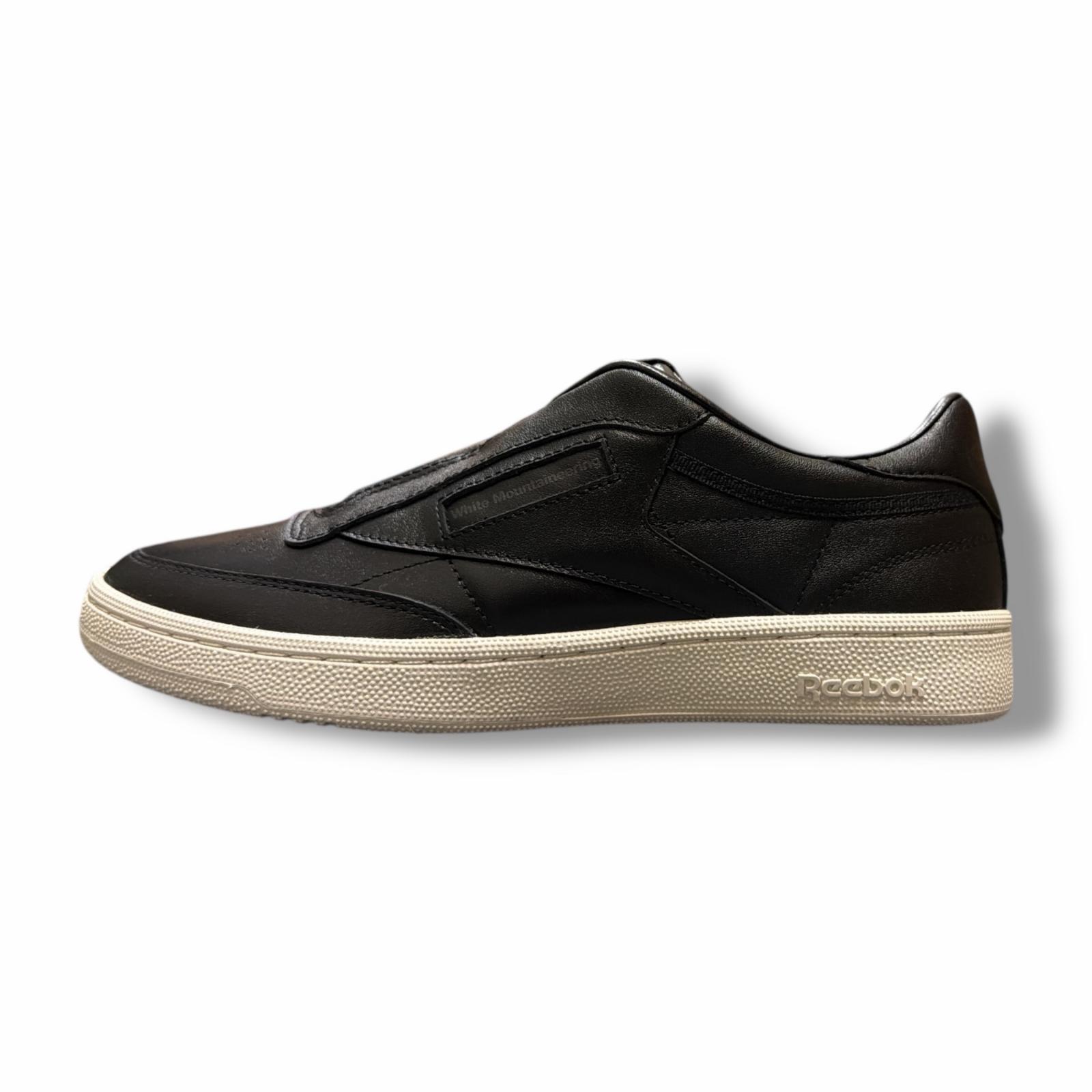 未使用 WHITE MOUNTAINEERING・ホワイトマウンテニアリング × Reebok・リーボック CLUB C 85 VINTAGE SLIP-ON 状態SS スリッポン コラボ WM2573814 28cm ブラック メンズ (6732M)【中古】
