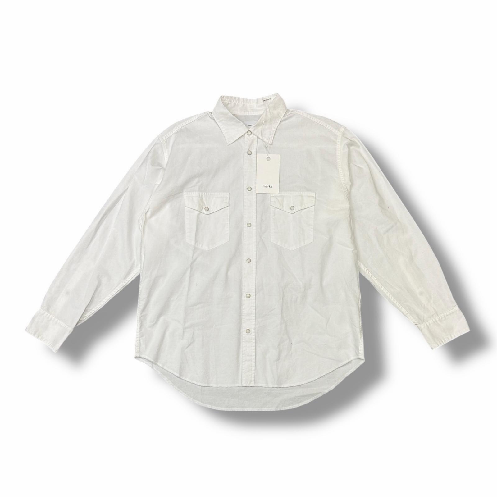 marka・マーカ 25AW WESTERN SHIRT 状態A ウエスタンシャツ 長袖シャツ M25D05SH01C サイズ2 ホワイト メンズ （8346M）【中古】