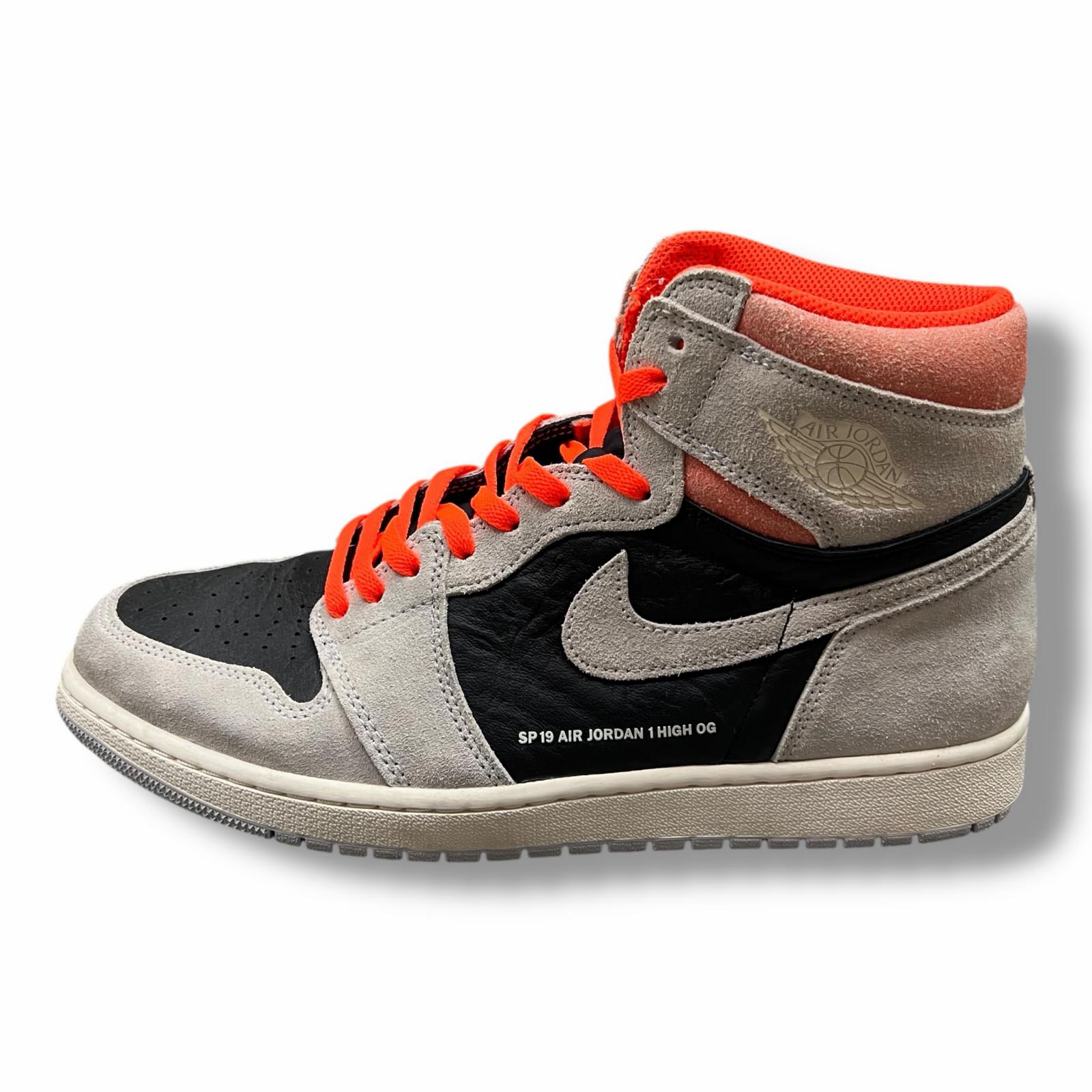 NIKE・ナイキ Air Jordan 1 Retro High OG 状態A ジョーダン1 ハイパークリムゾン スニーカー 555088-018 30.5cm グレー メンズ （9038M）【中古】