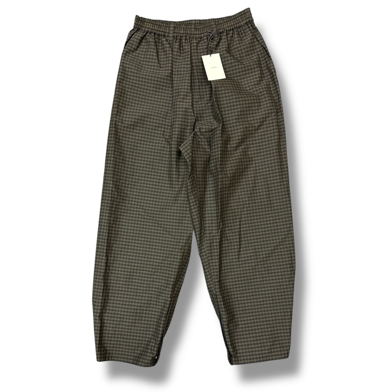 未使用 stein(ssstein)・シュタイン WIDN BREAKER EASY TROUSER 状態SS イージートラウザー ギンガムチェック パンツ ST.677 サイズL ブラウン メンズ （92911A）【中古】
